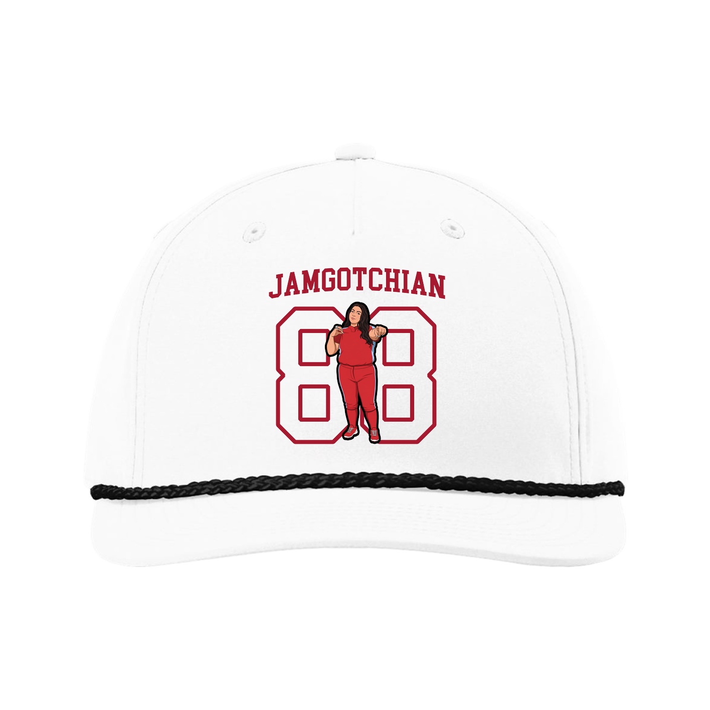 Five-Panel Classic Rope Cap — Shirsey in White
