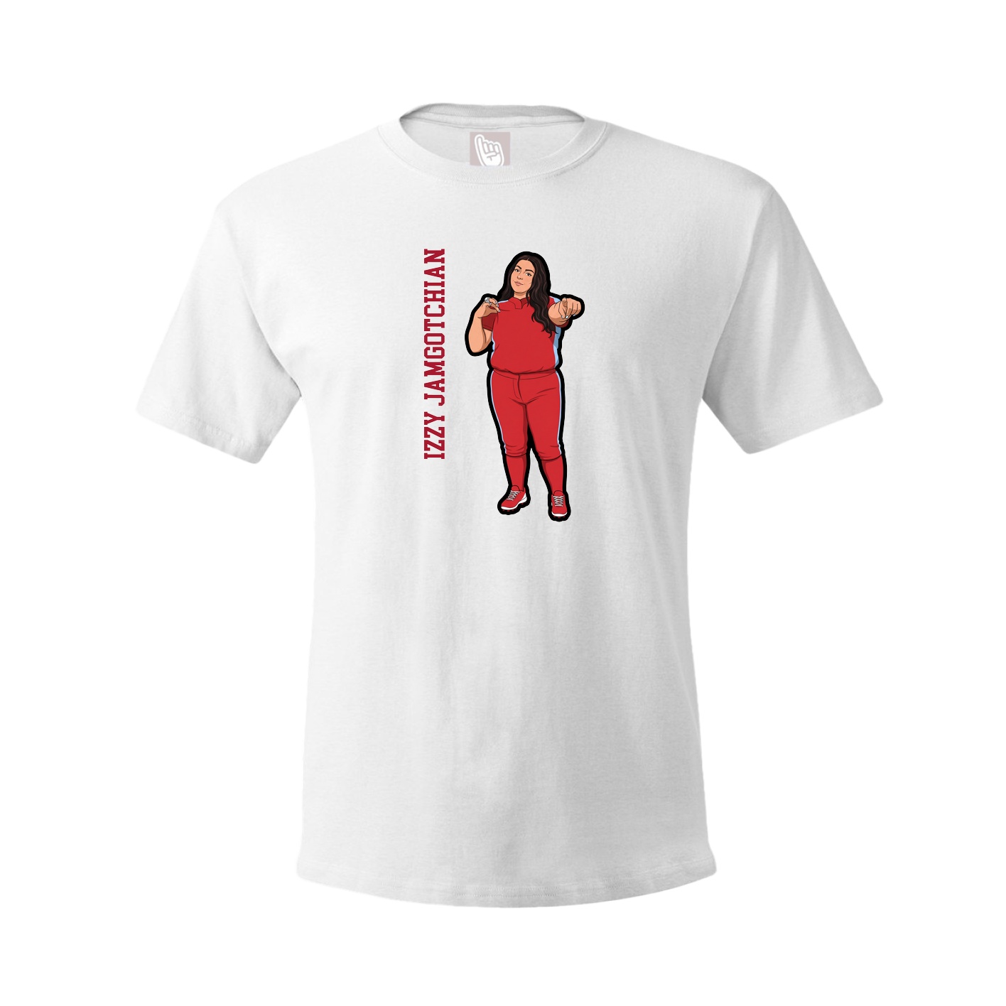 Youth Tee — Name Vertical in White
