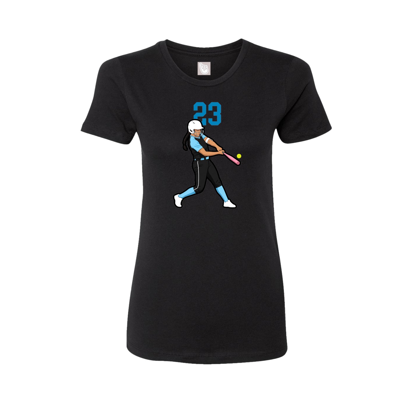 Womens Tee — Number Top in Black