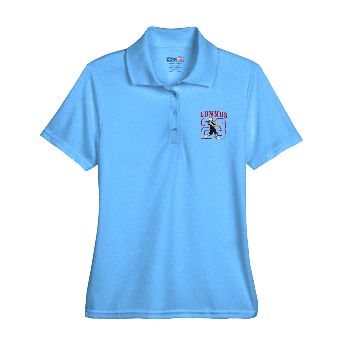 Womens Performance Polo — Shirsey in Light Blue