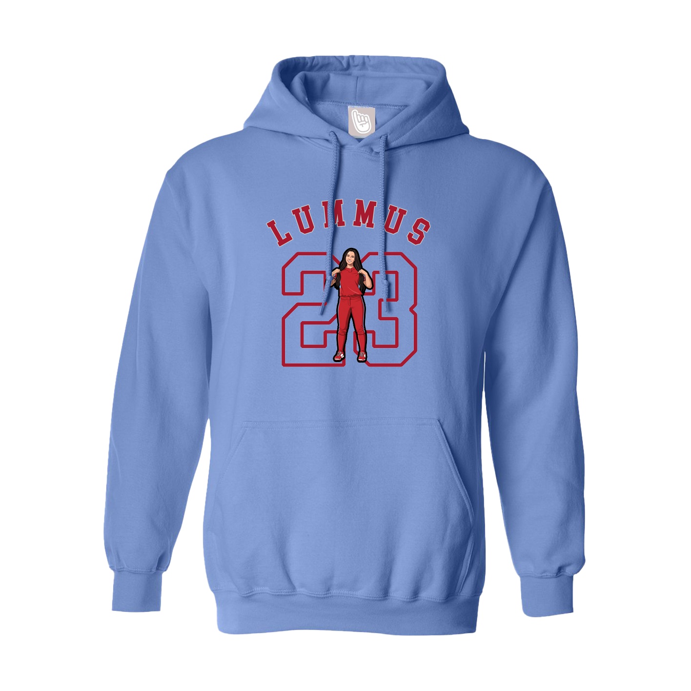 Youth Hoodie — Shirsey Arch in Powder Blue