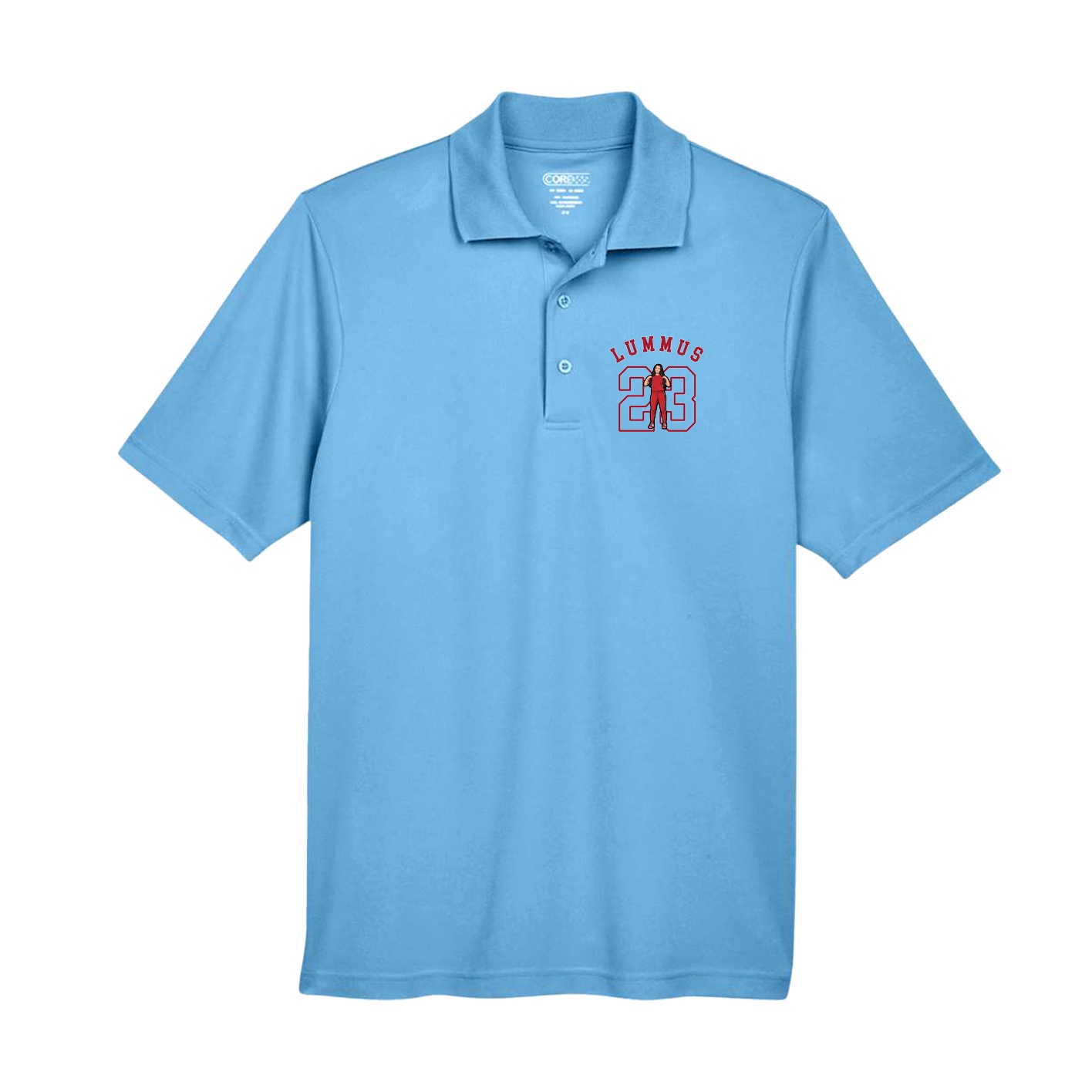 Performance Polo — Shirsey Arch in Powder Blue