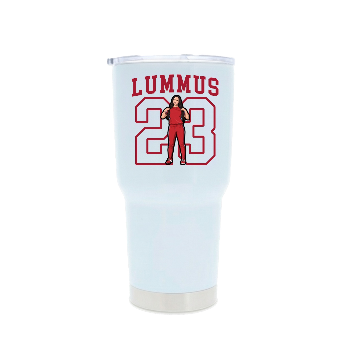 30oz Stainless Steel Tumbler — Shirsey in White