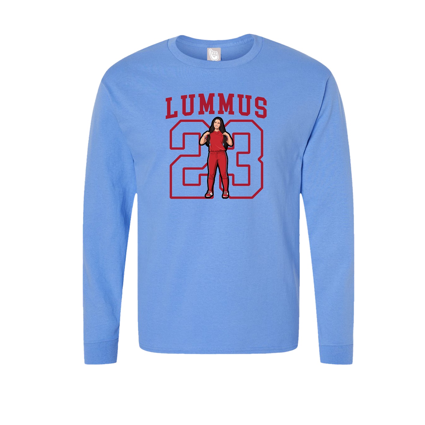 Long Sleeve Tee — Shirsey in Powder Blue