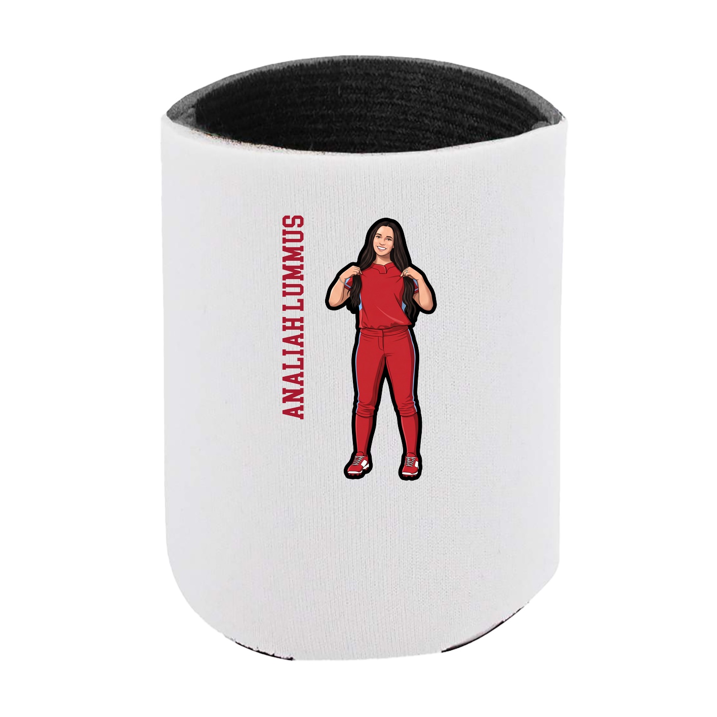Can Holder — Name Vertical in White