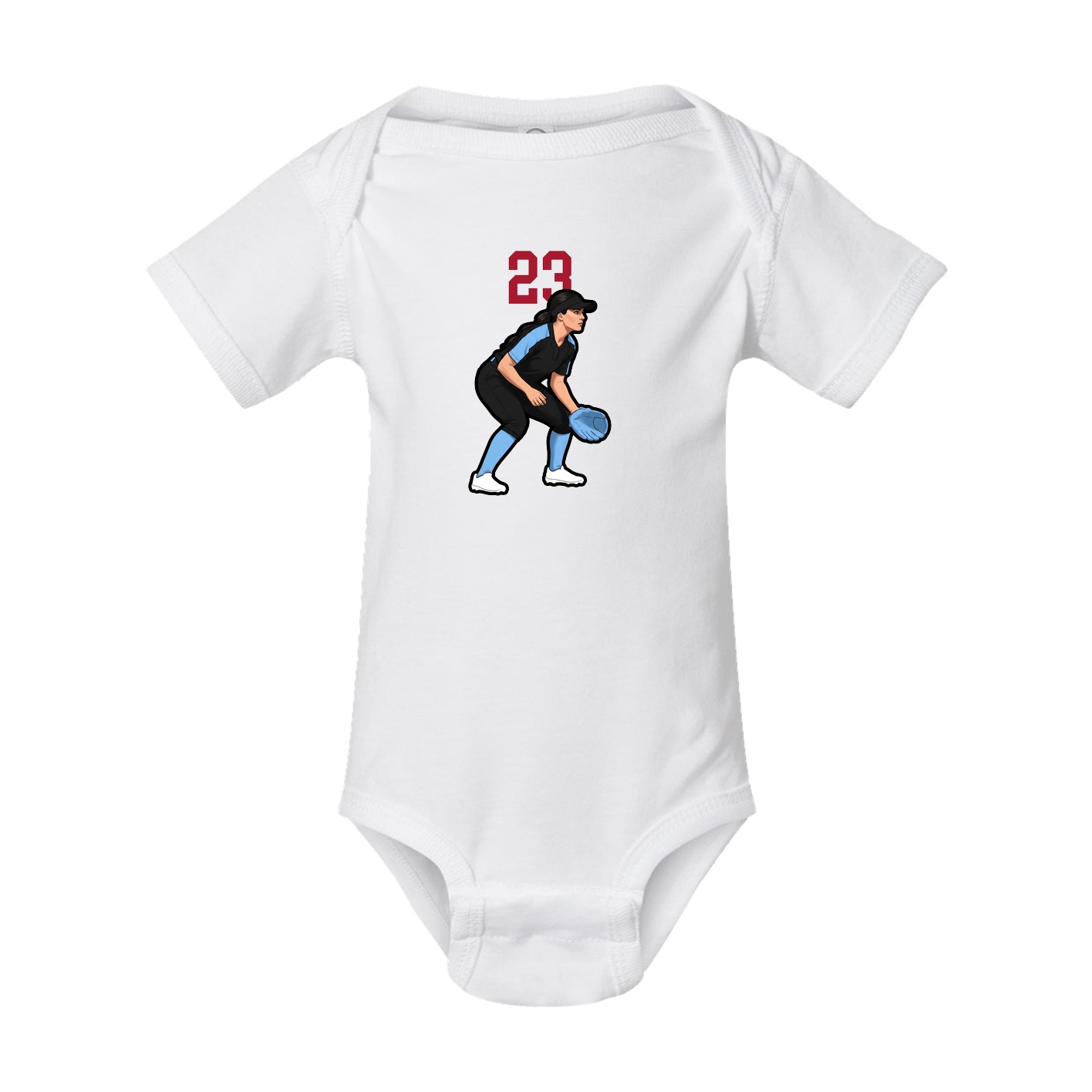Baby Onesie — Number Top in White