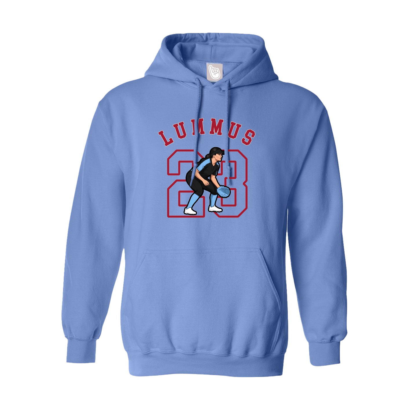 Youth Hoodie — Shirsey Arch in Powder Blue