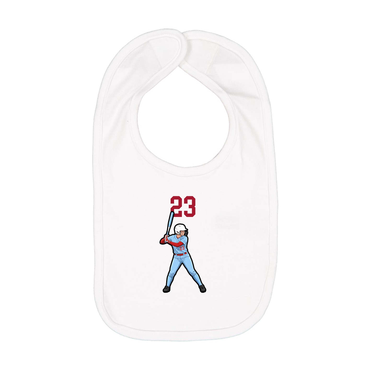 Infant Bib — Number Top in White