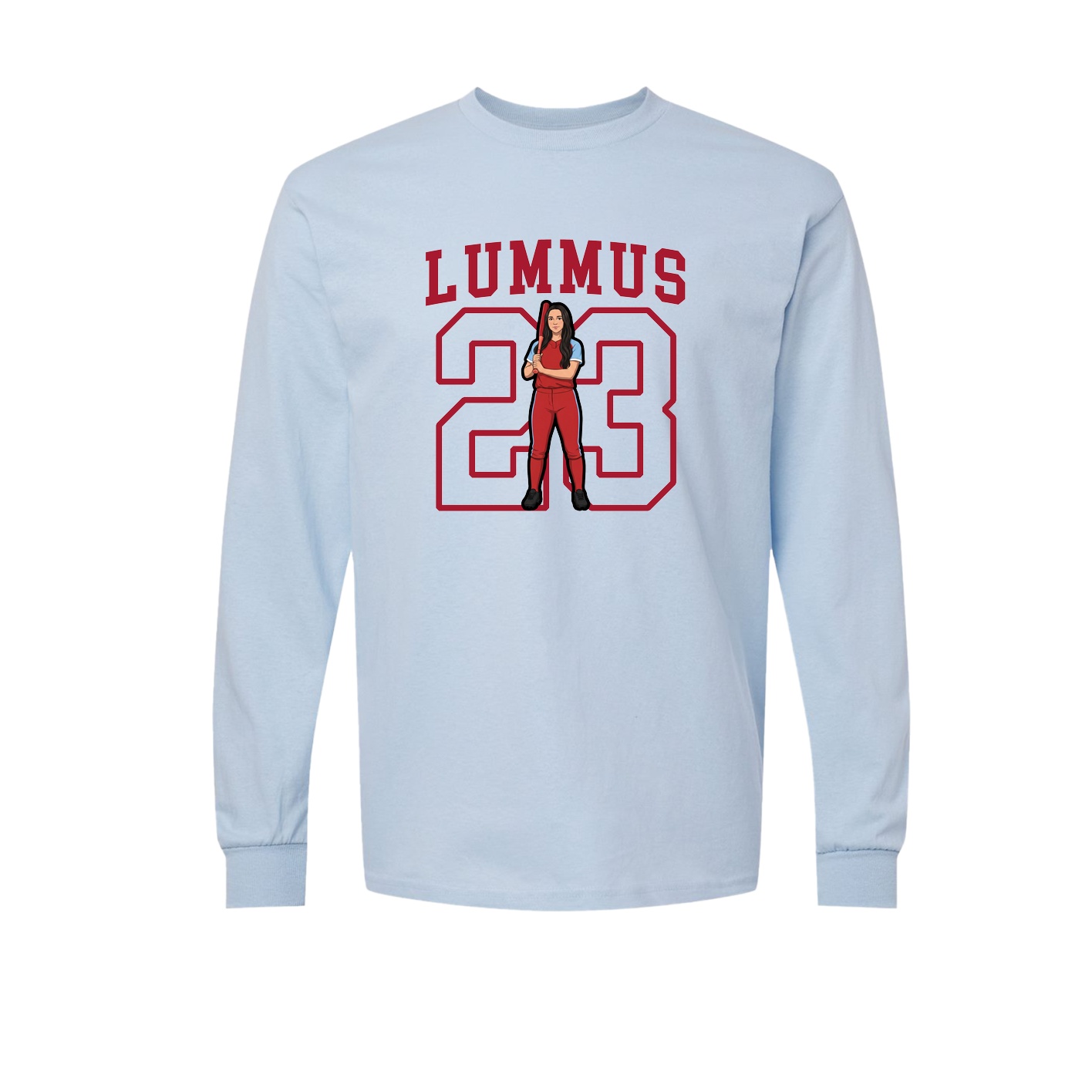 Long Sleeve Tee — Shirsey in Light Blue