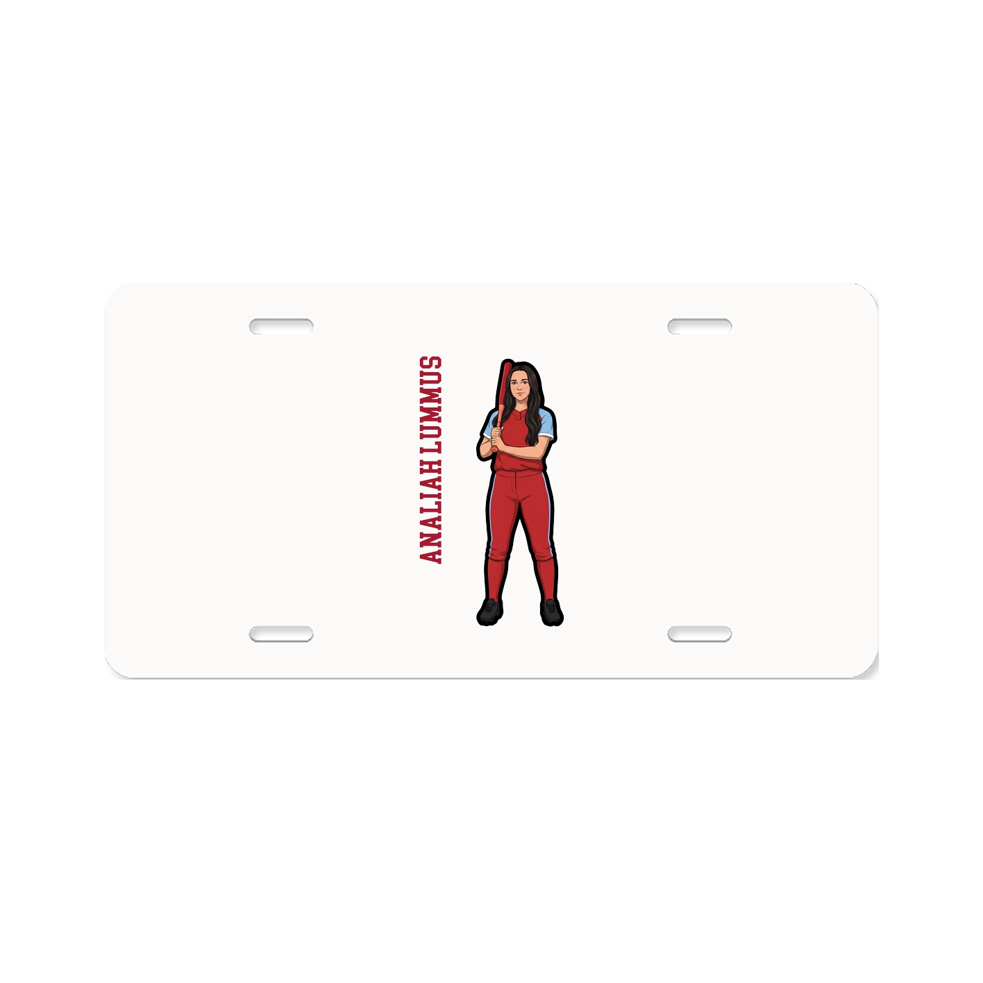 License Plate — Name Vertical in Classic