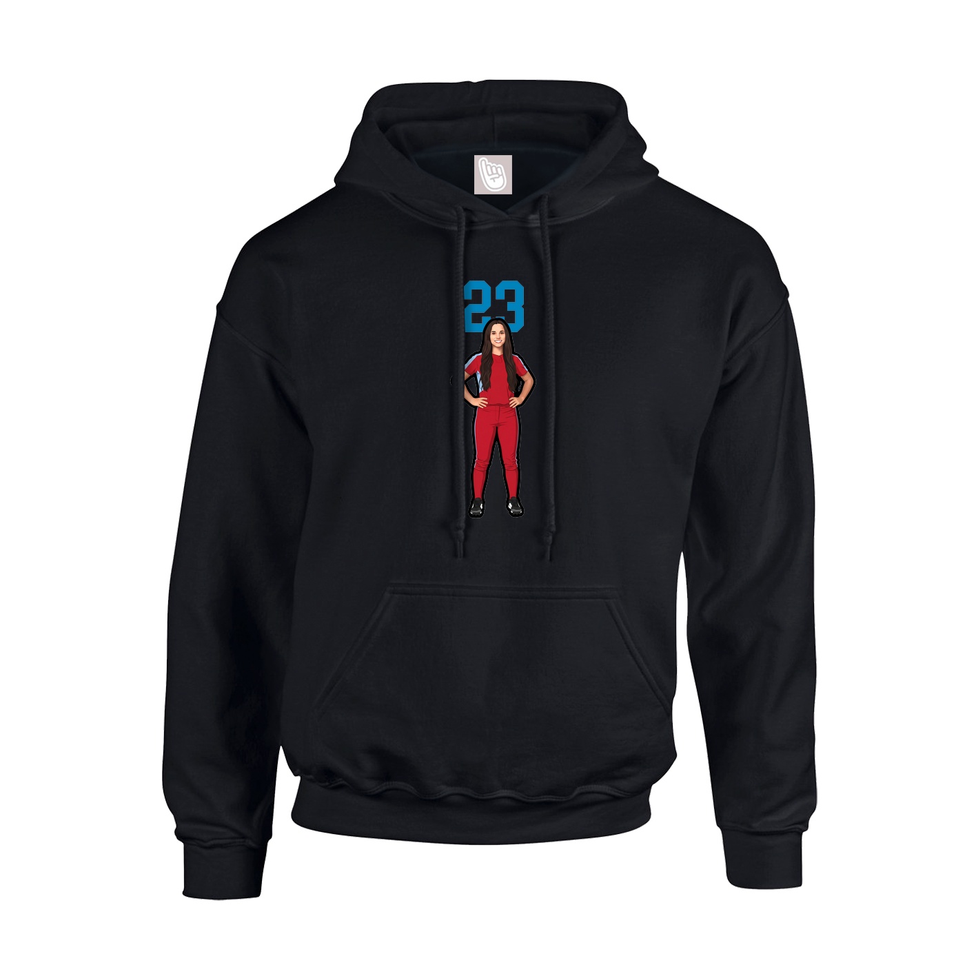 Youth Hoodie — Number Top in Black
