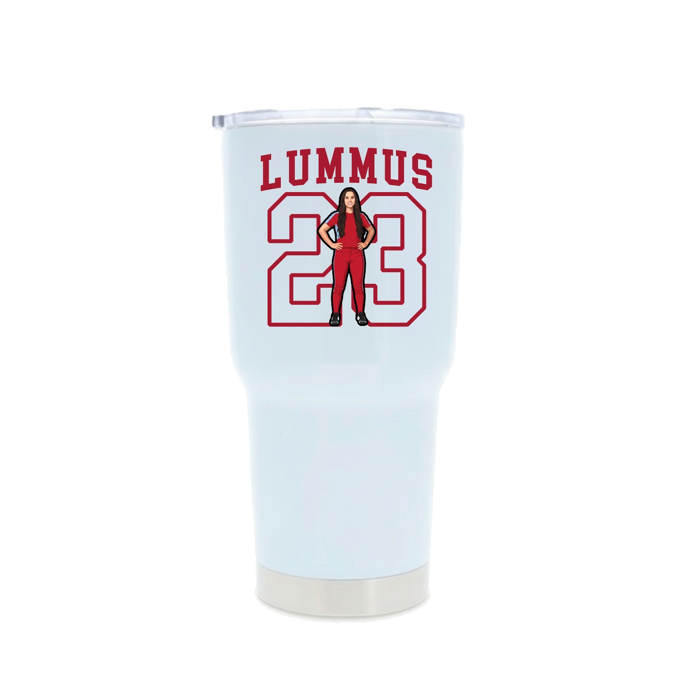 30oz Stainless Steel Tumbler — Shirsey in White