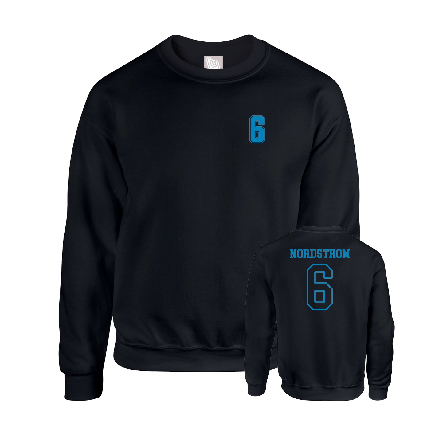 Fleece Crew — Chest Back in Black