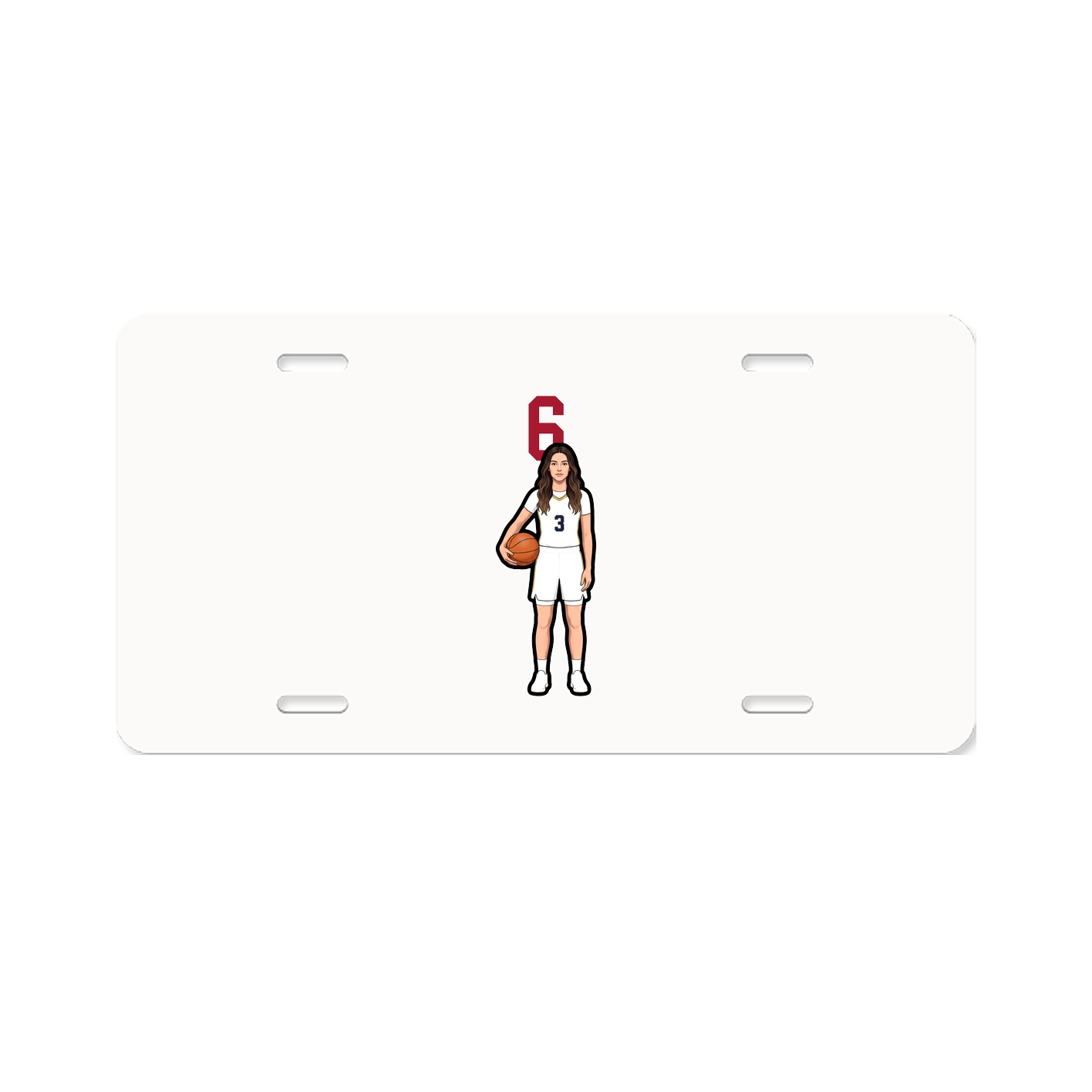 License Plate — Number Top in Classic