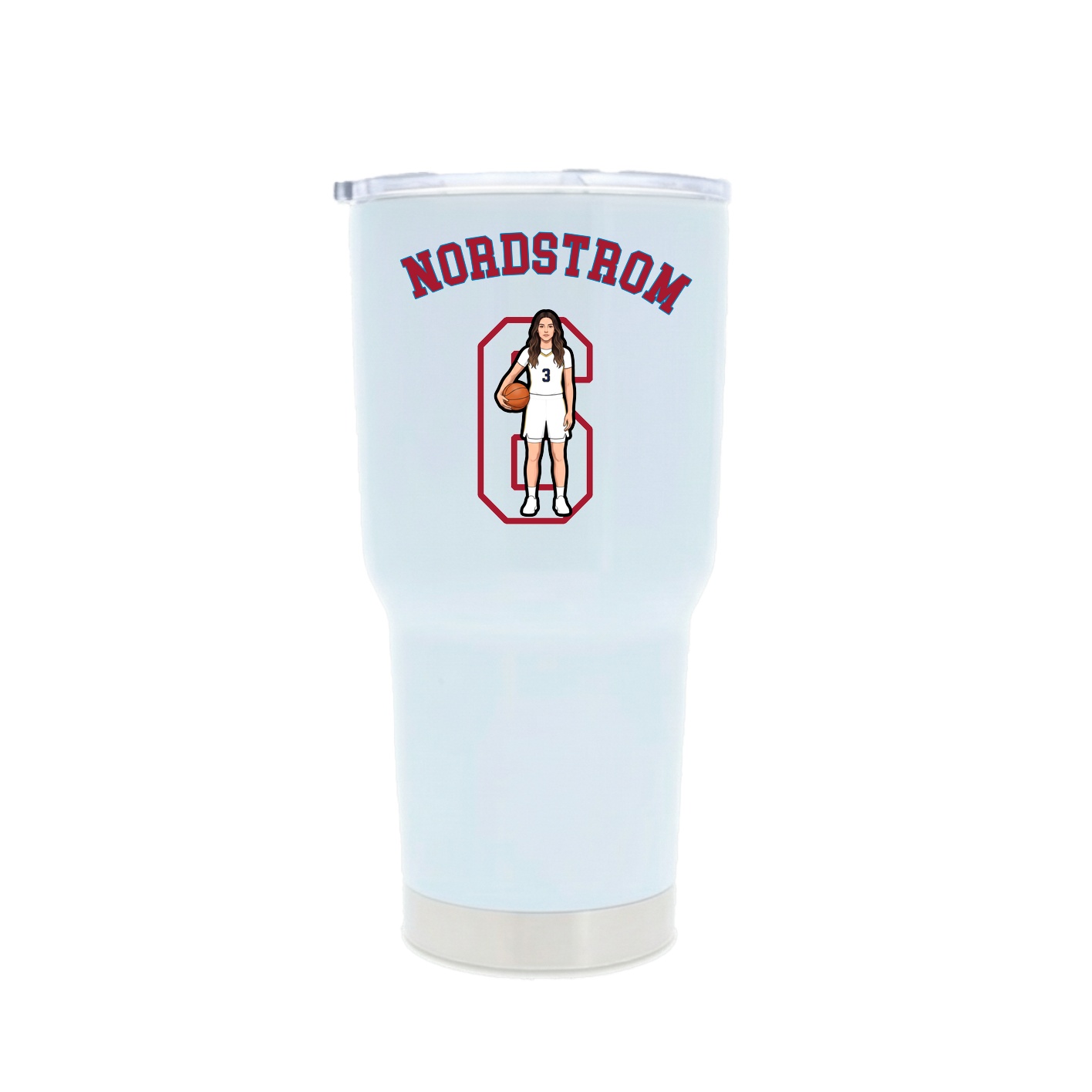 30oz Stainless Steel Tumbler — Shirsey Arch in White