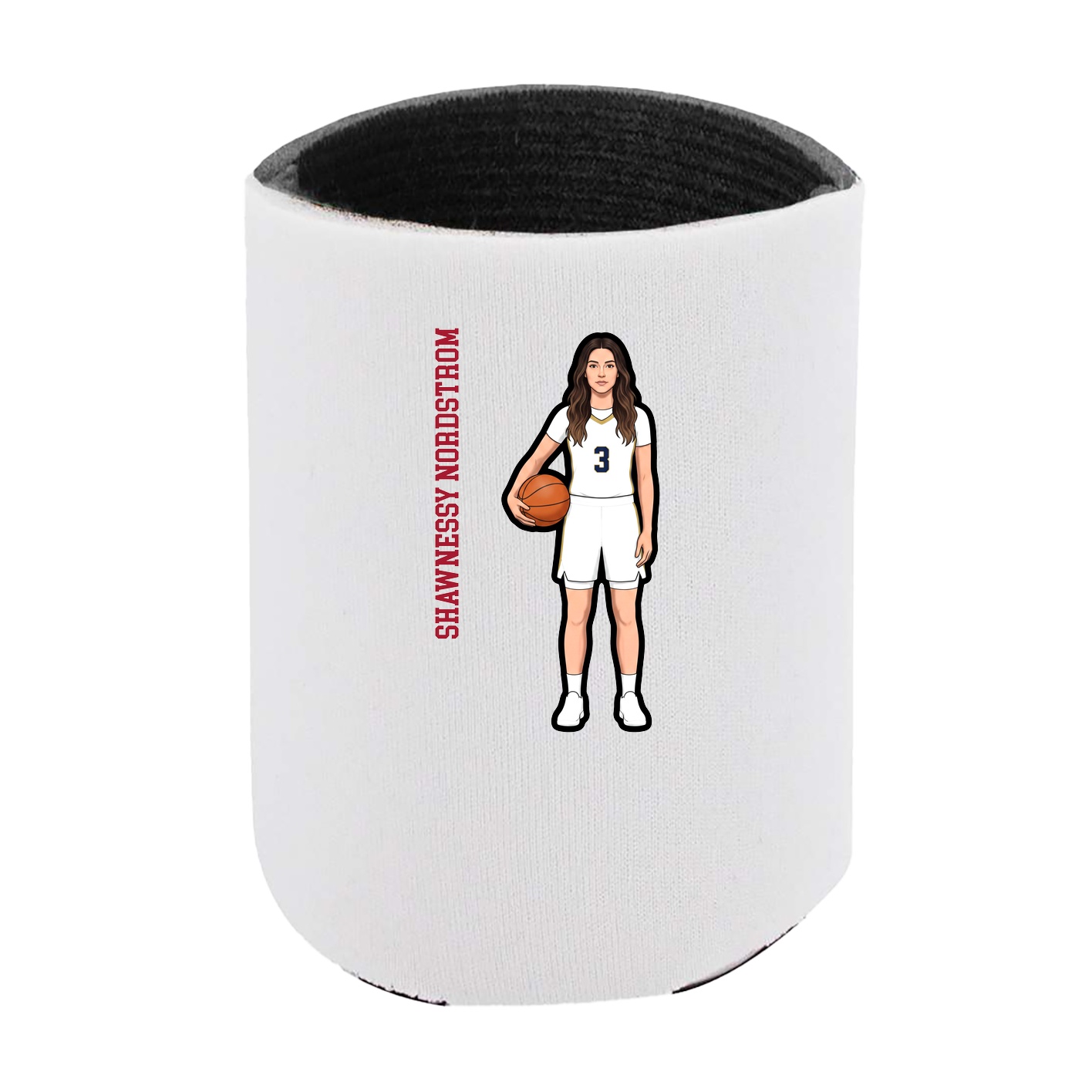 Can Holder — Name Vertical in White