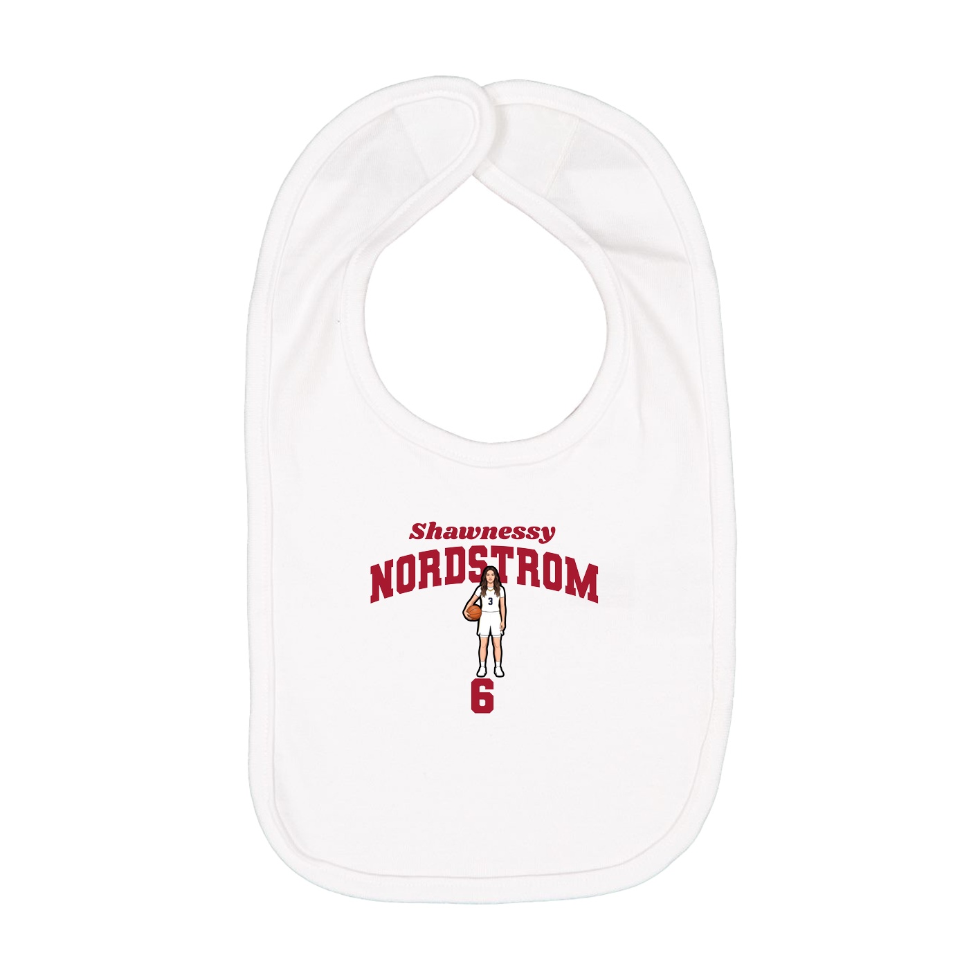 Infant Bib — Signature Arch in White