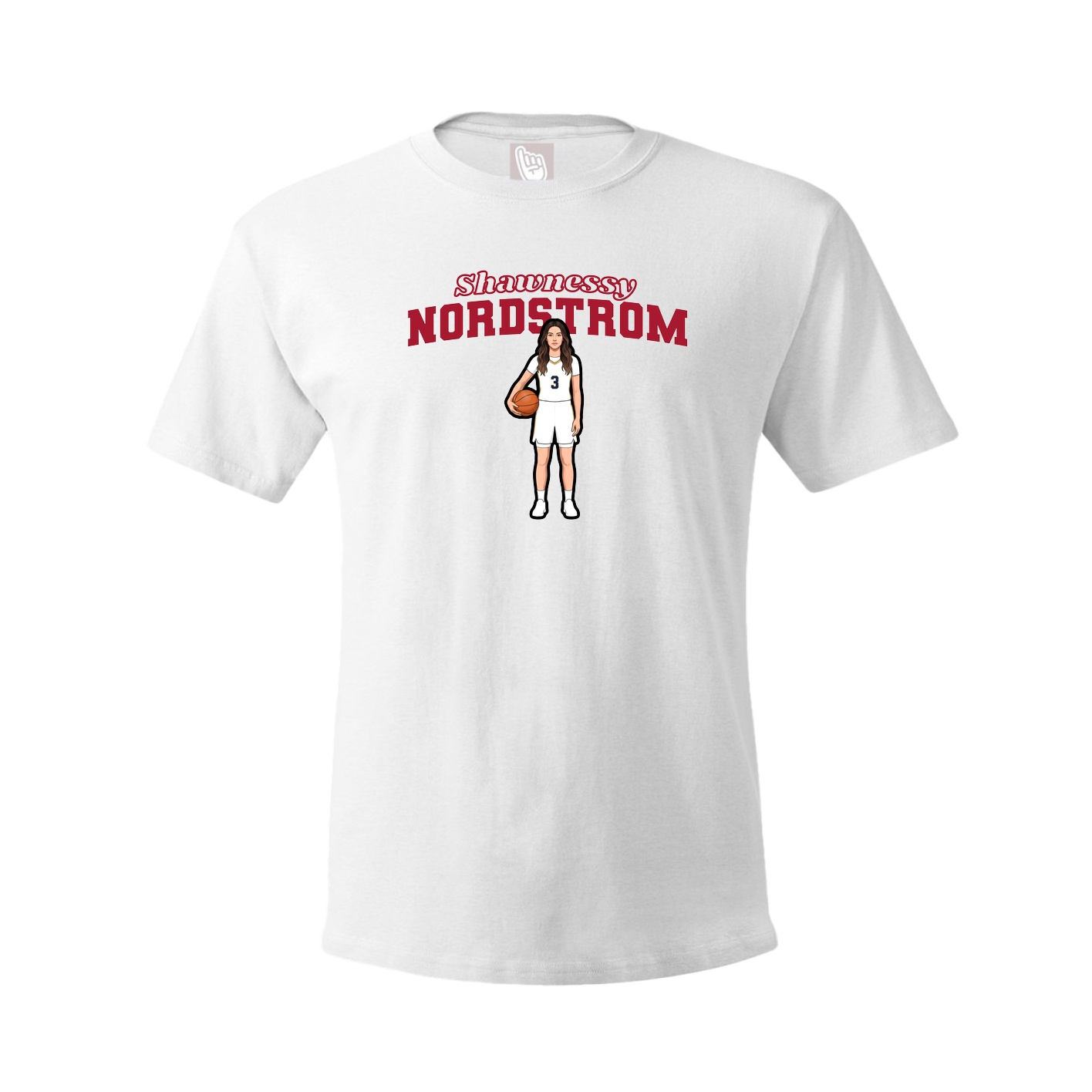 Youth Tee — Name Arch in White