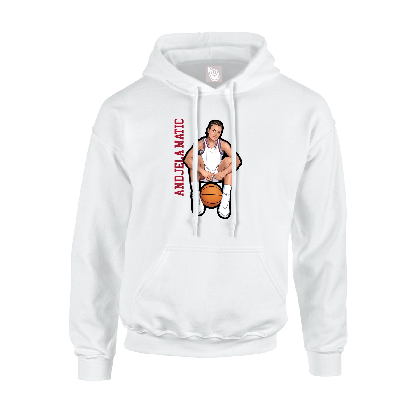Youth Hoodie — Name Vertical in White