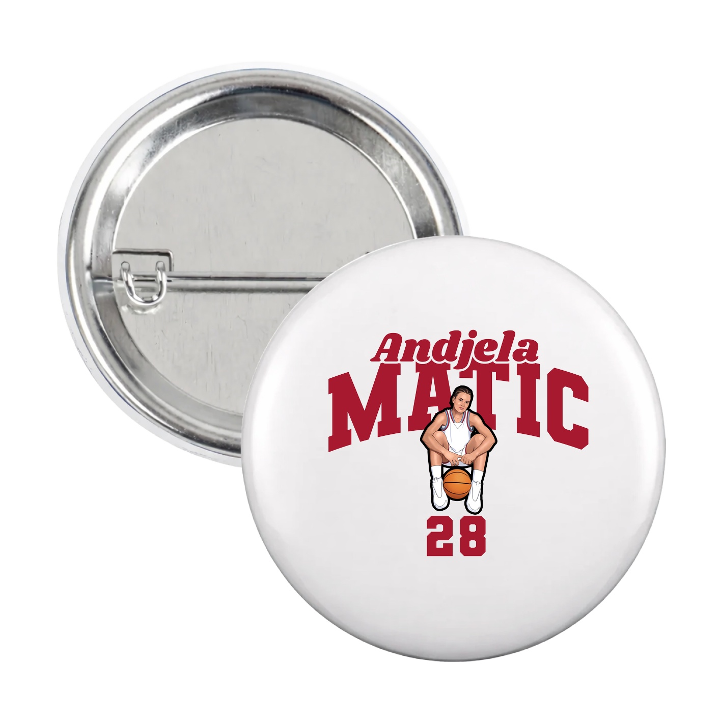 Game Day Button — Signature Arch in White