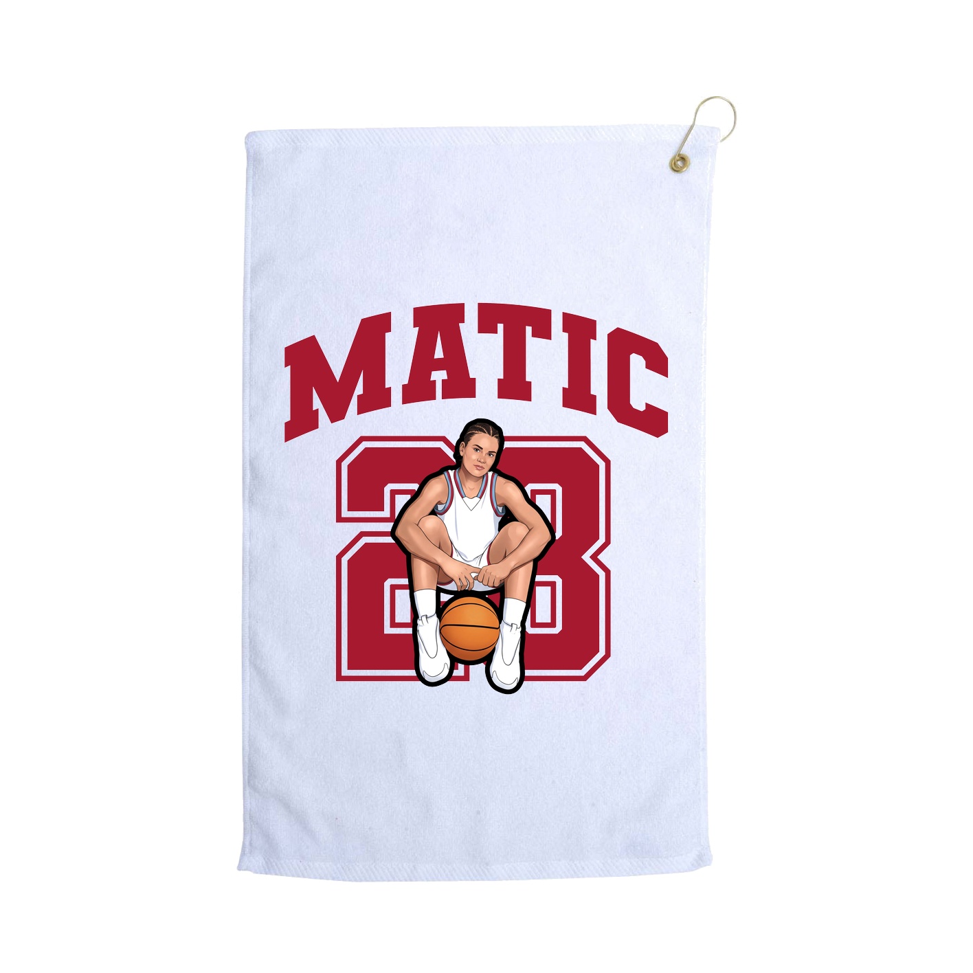 Golf Towel — Number in White