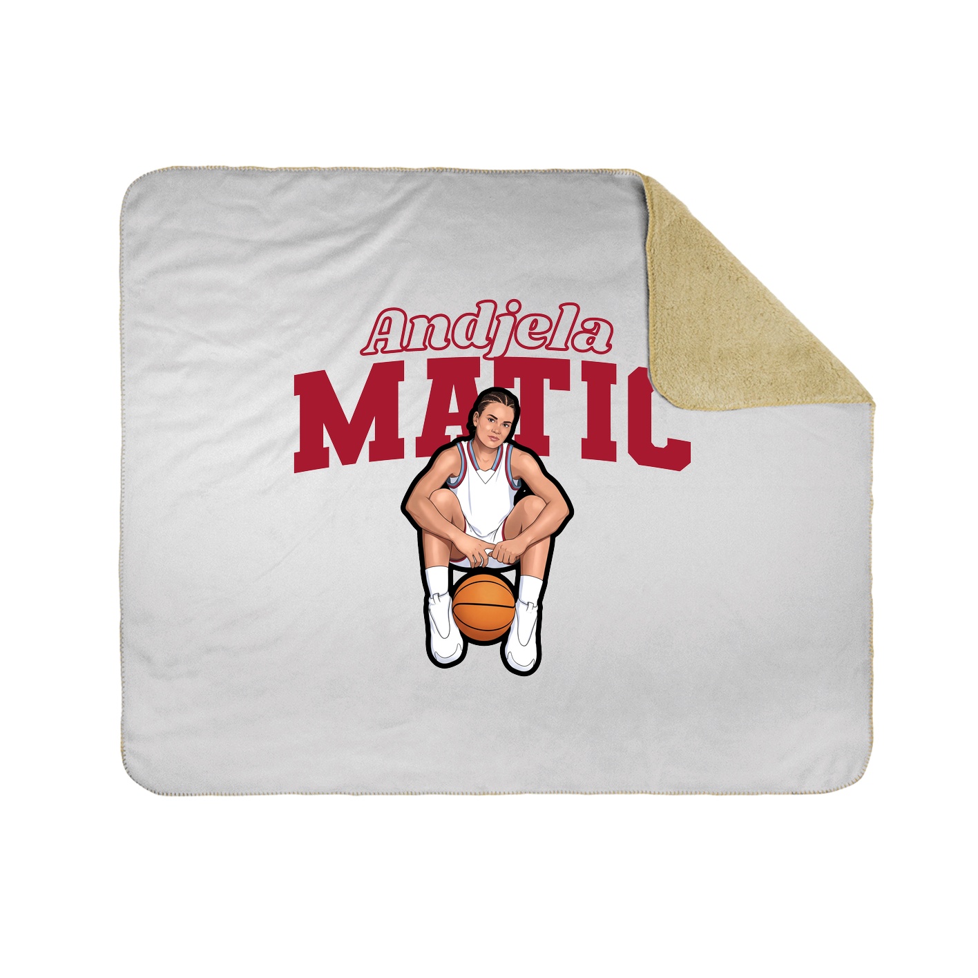 Throw Blanket — Name Arch in White
