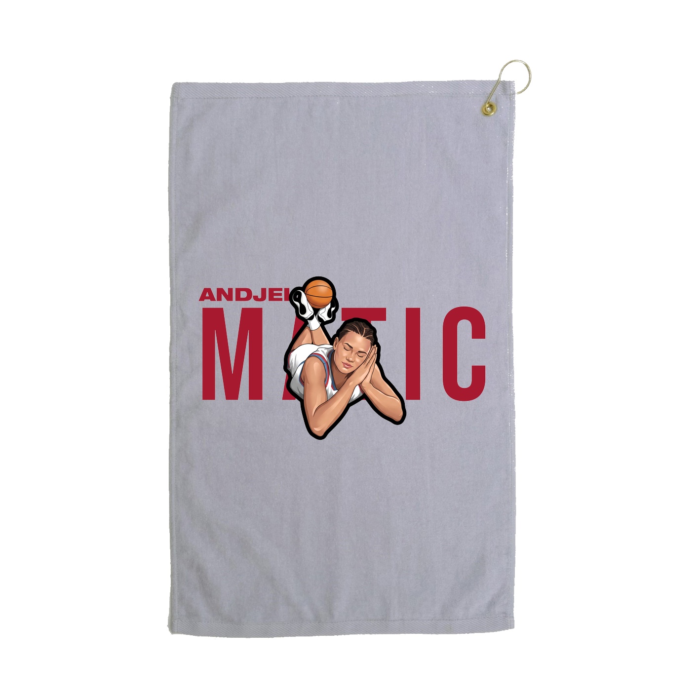 Golf Towel — Player Name in Grey