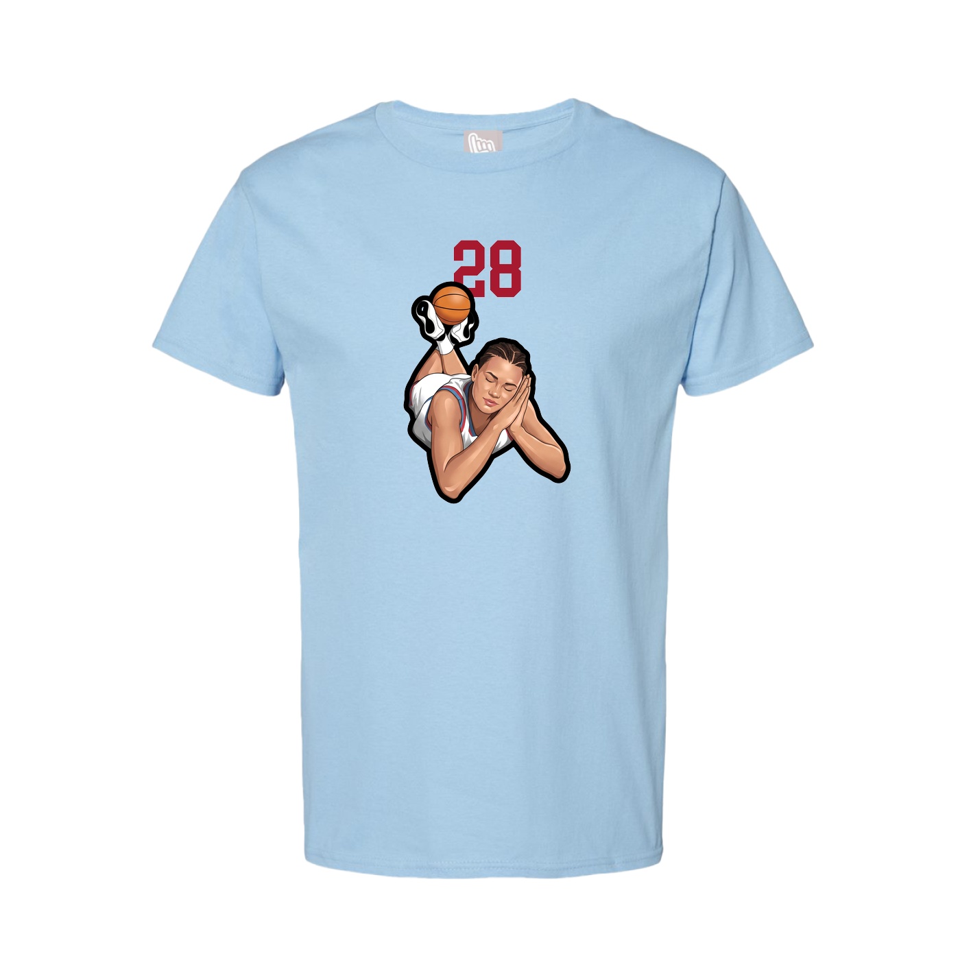 Tee — Number Top in Light Blue