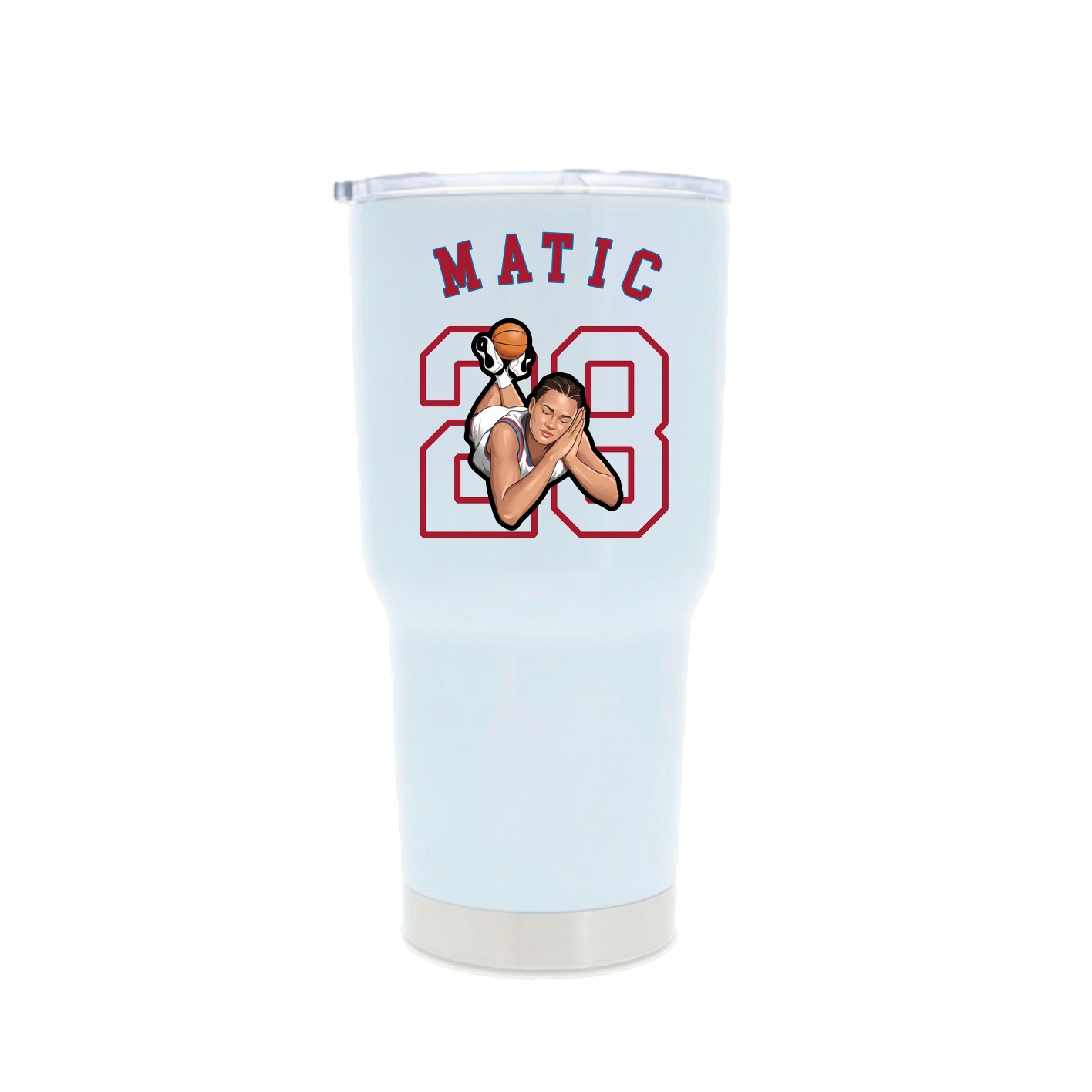 30oz Stainless Steel Tumbler — Shirsey Arch in White
