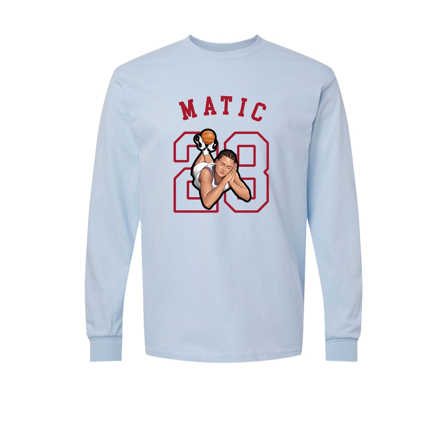 Long Sleeve Tee — Shirsey Arch in Light Blue