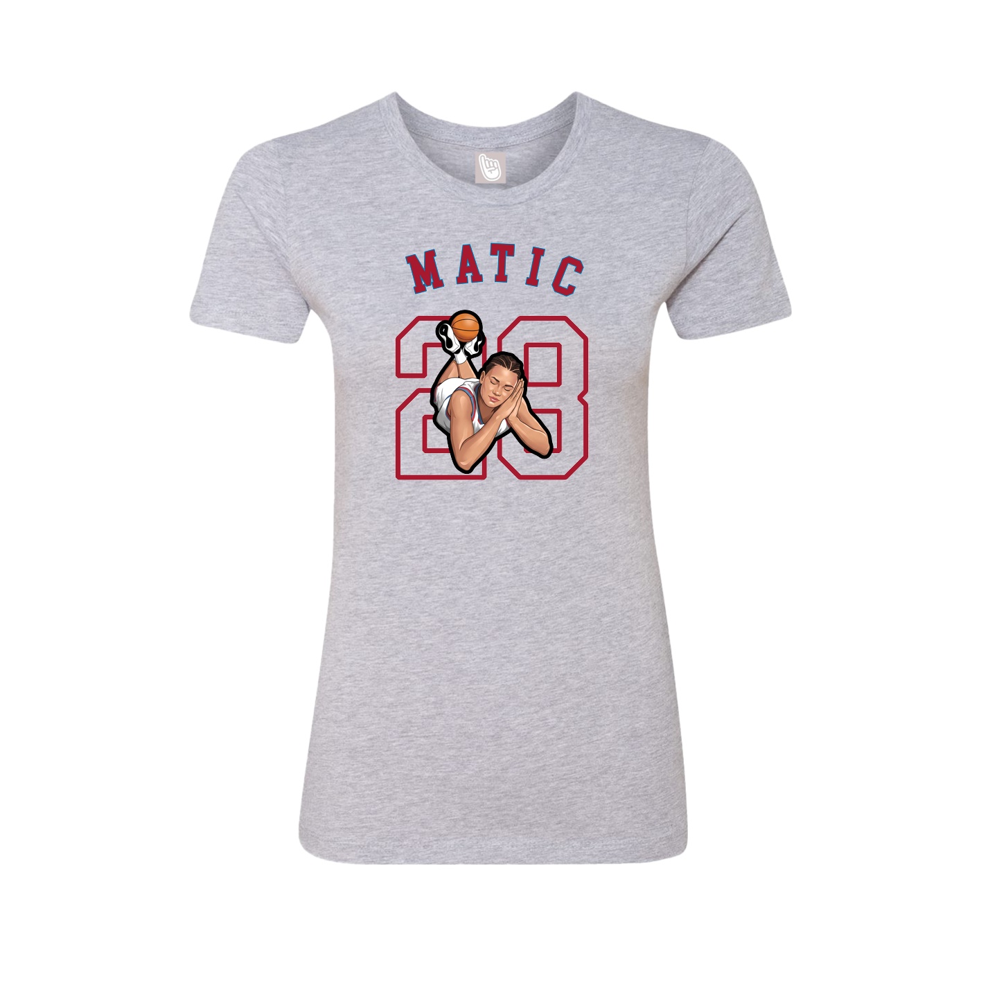 Fitted Women's Tee — Shirsey Arch in Grey