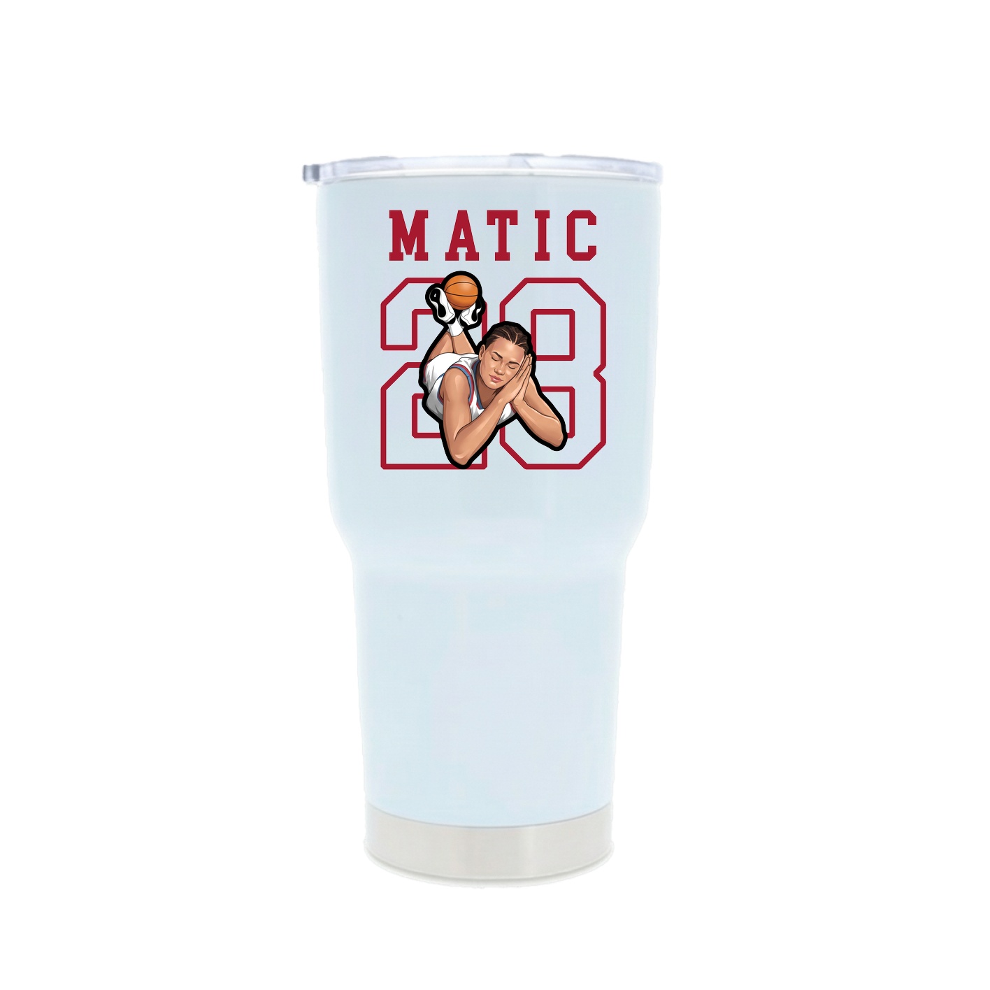 30oz Stainless Steel Tumbler — Shirsey in White