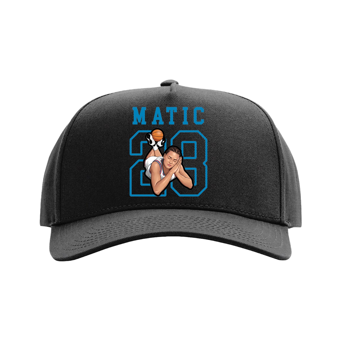 Full Fabric Five-Panel Champ Cap — Shirsey in Black