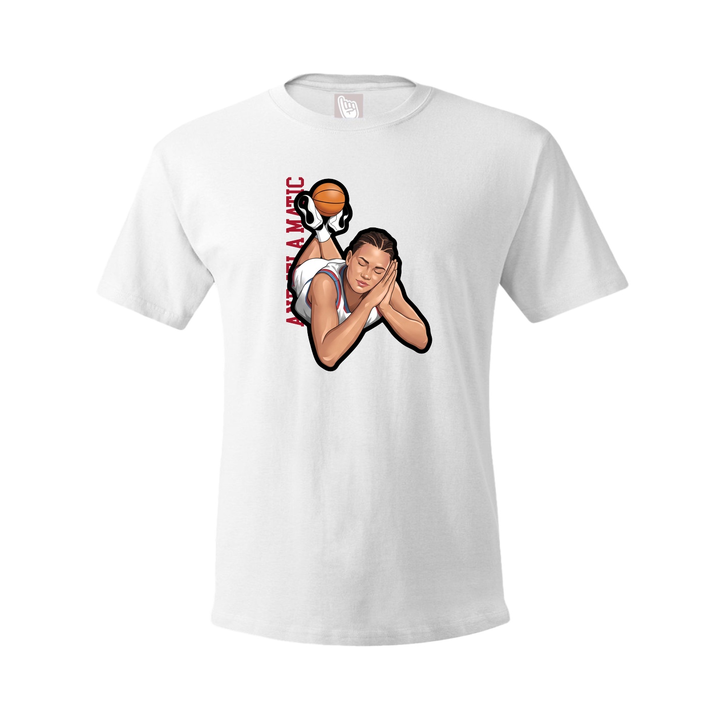 Tee — Name Vertical in White