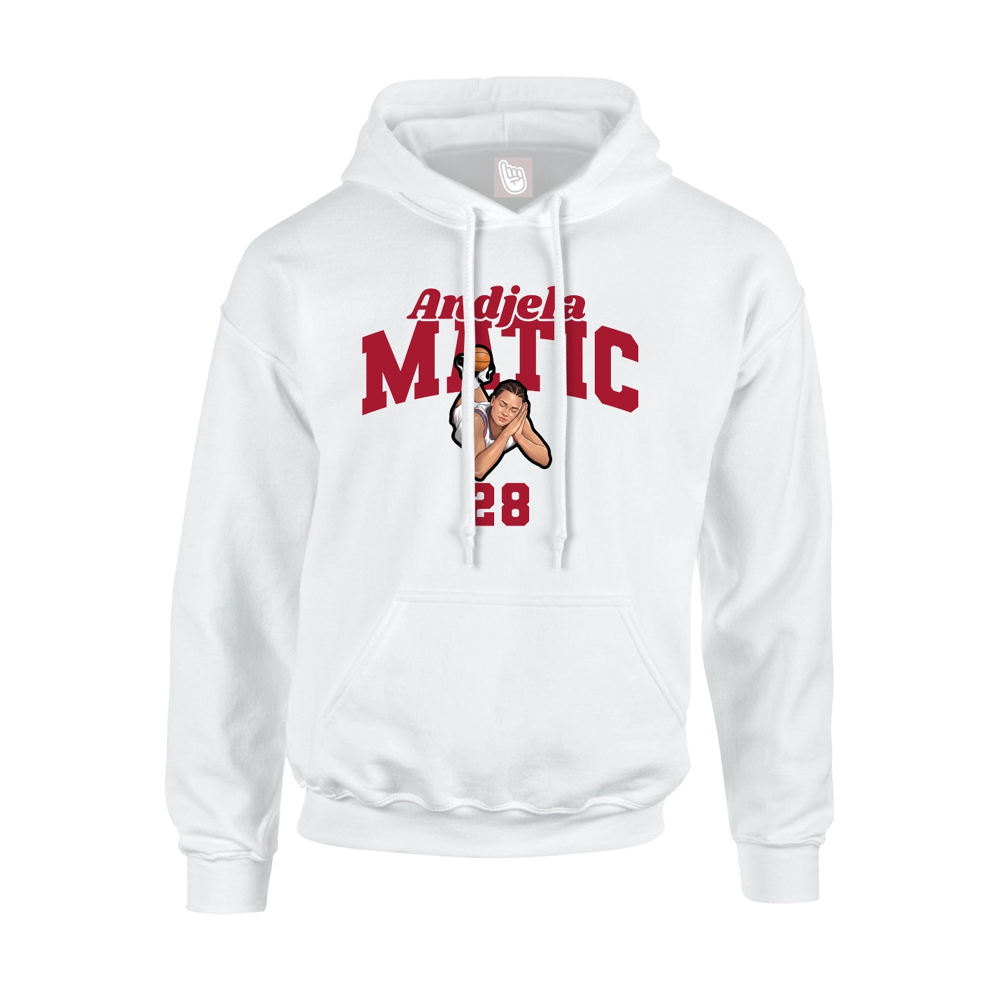 Hoodie — Signature Arch in White