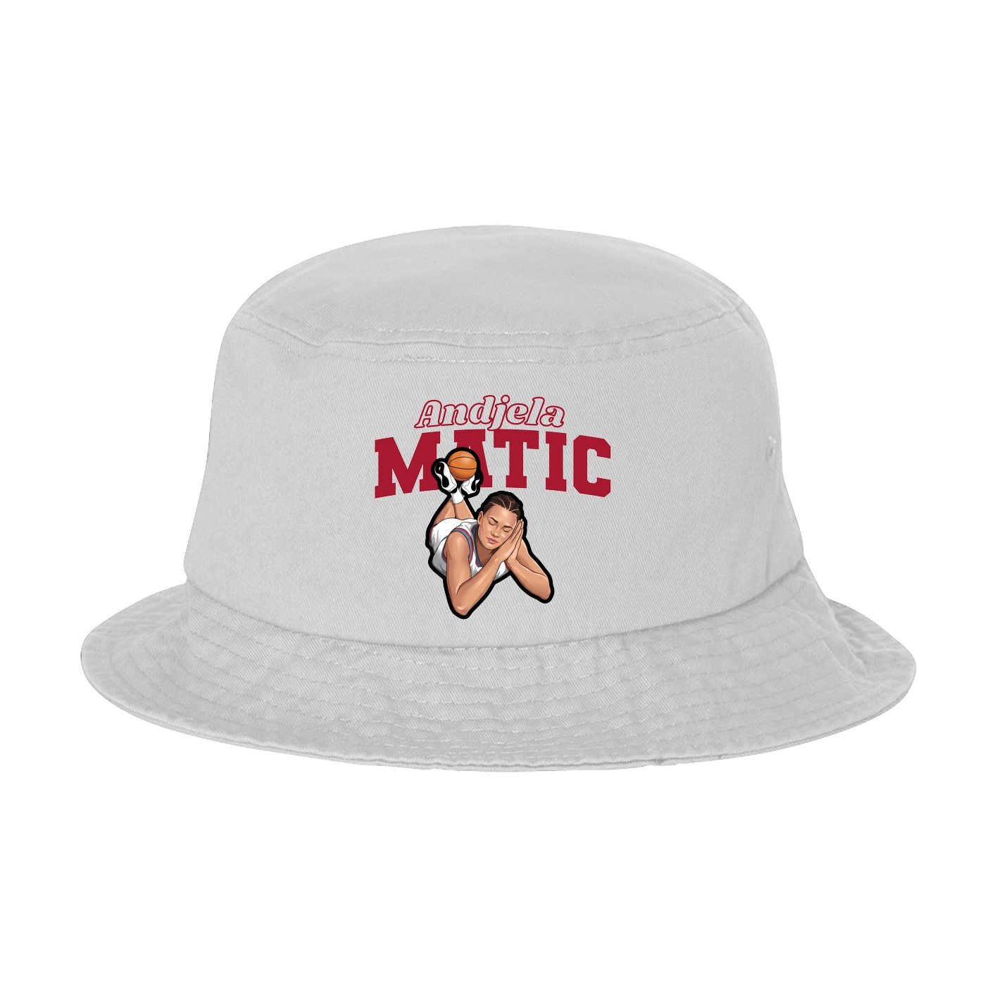 Bucket Cap — Name Arch in White