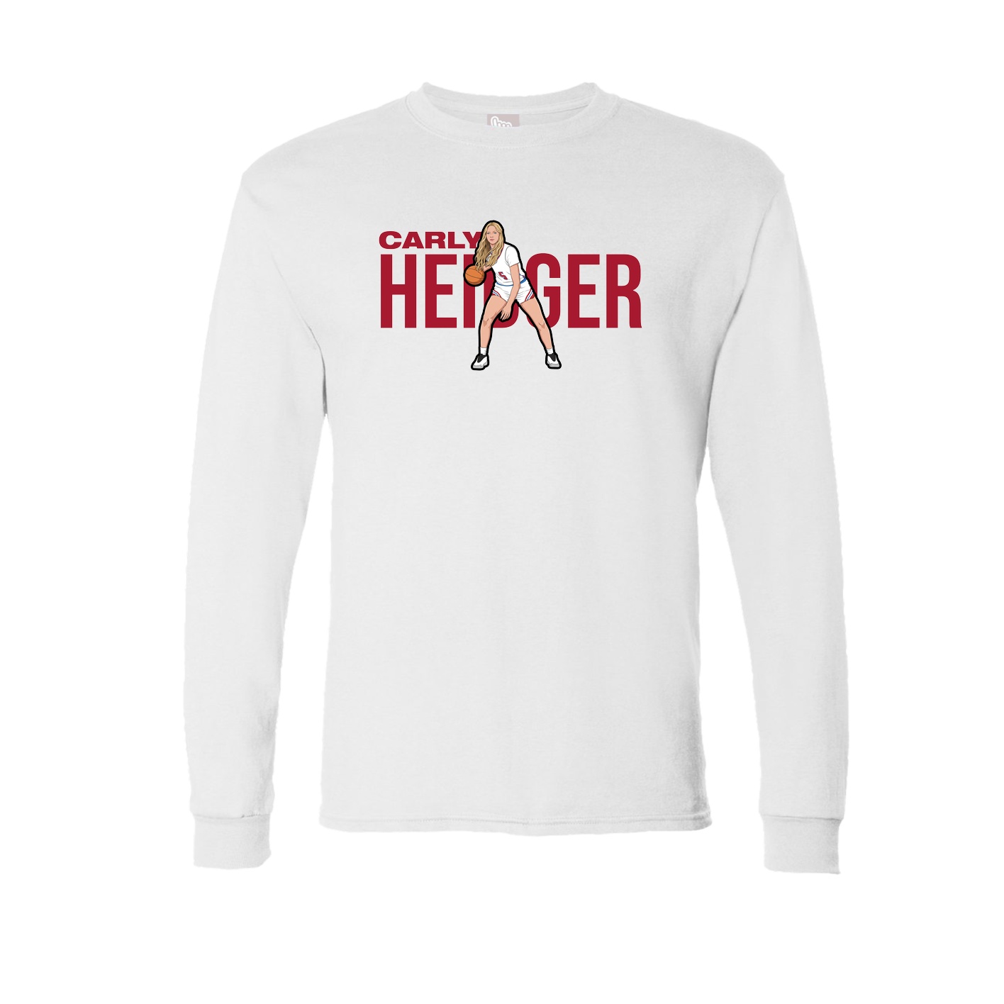 Long Sleeve Tee — Player Name in White
