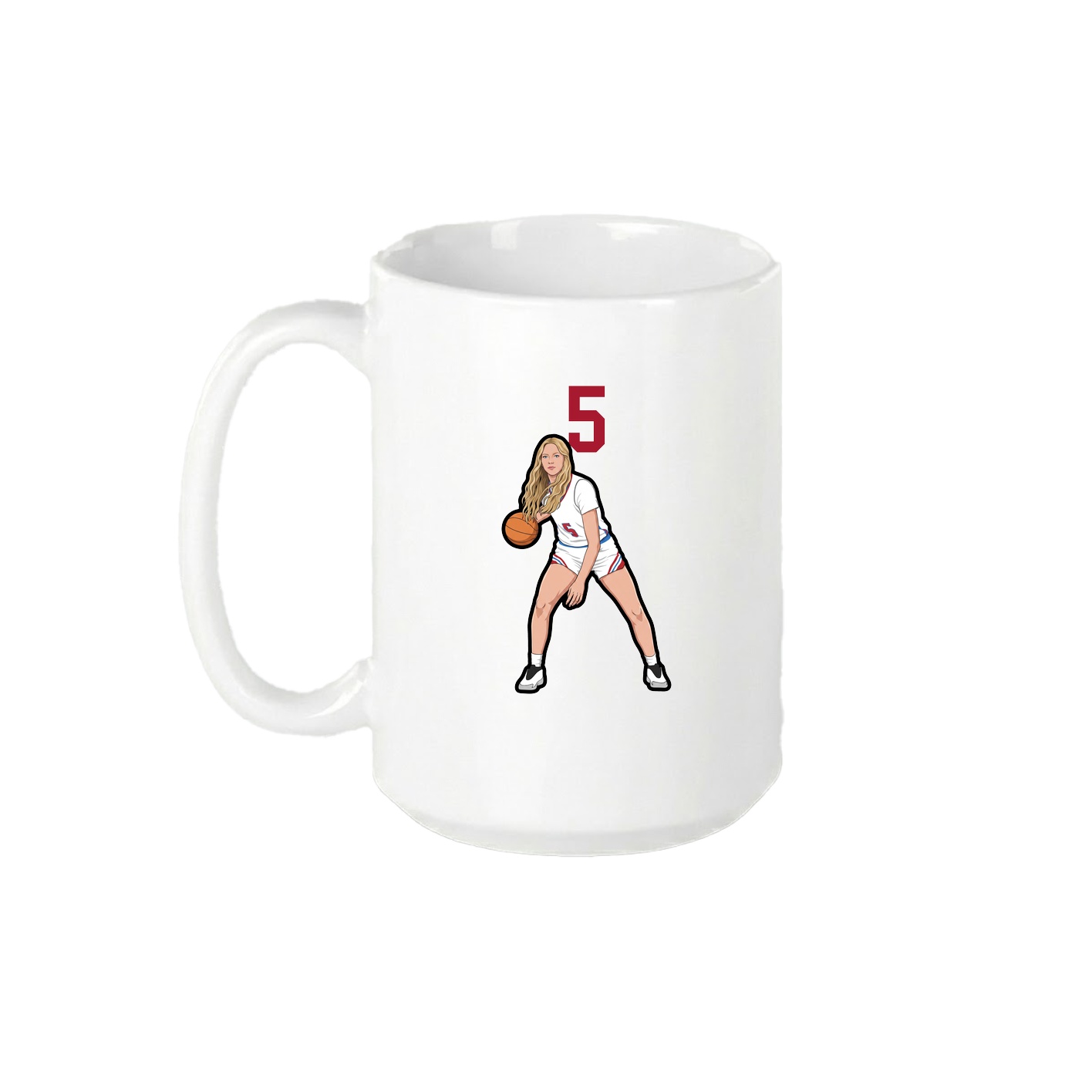 15oz Coffee Mug — Number Top in White