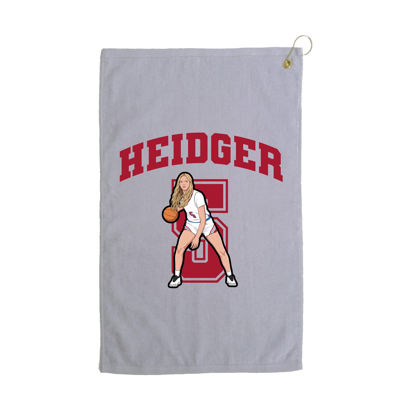 Golf Towel — Number in Grey