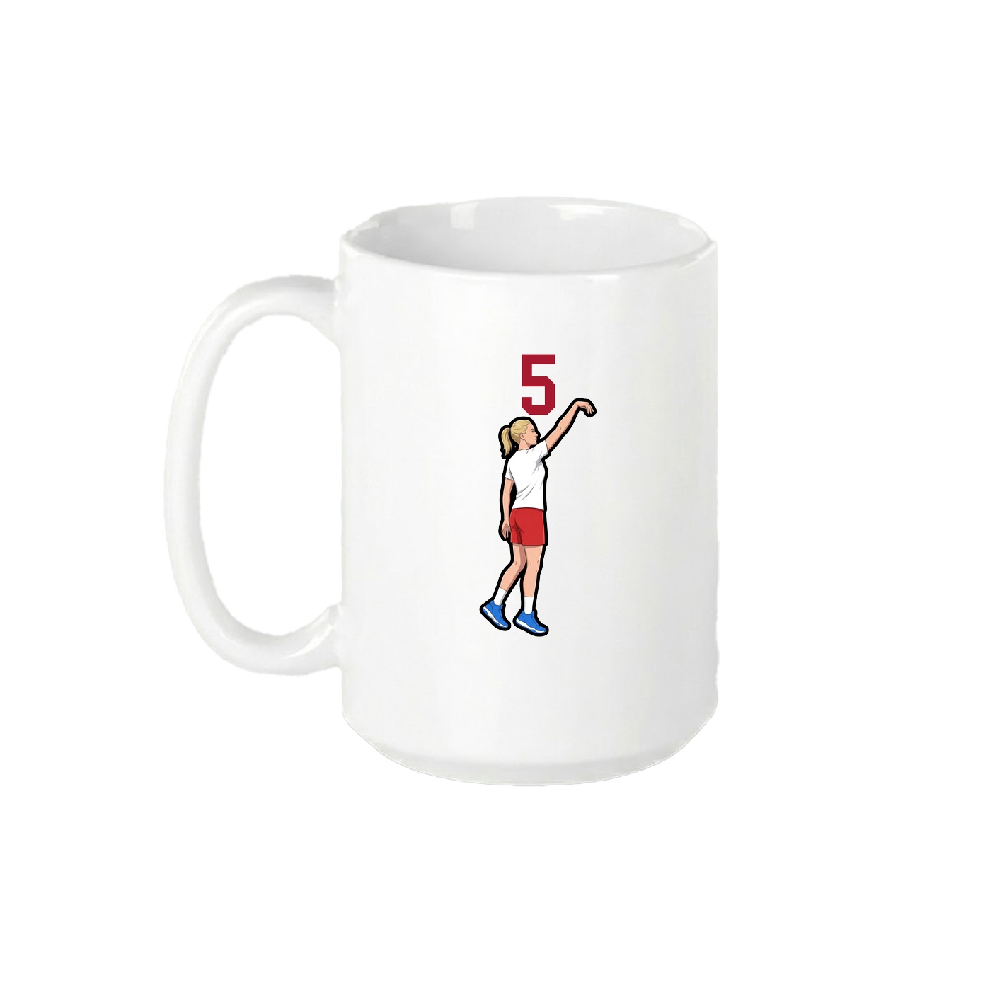15oz Coffee Mug — Number Top in White