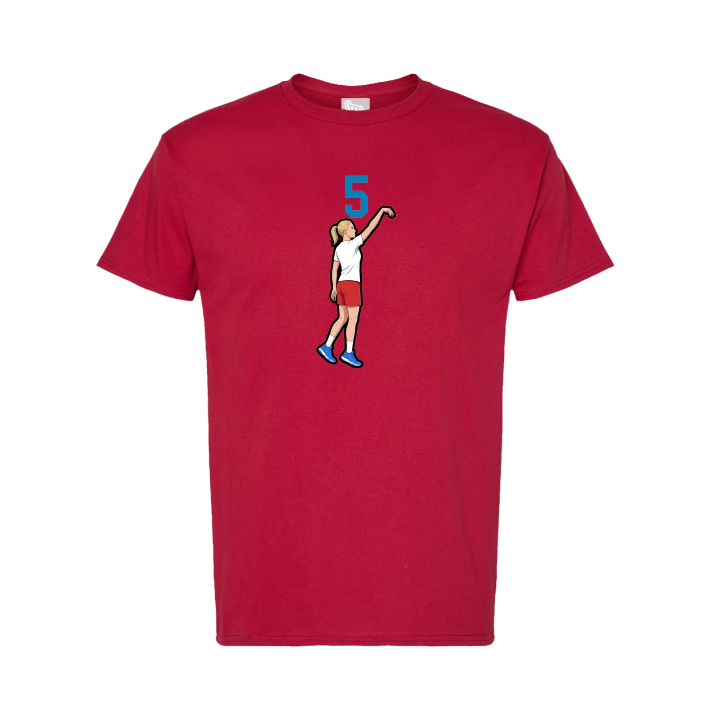 Tee — Number Top in Crimson