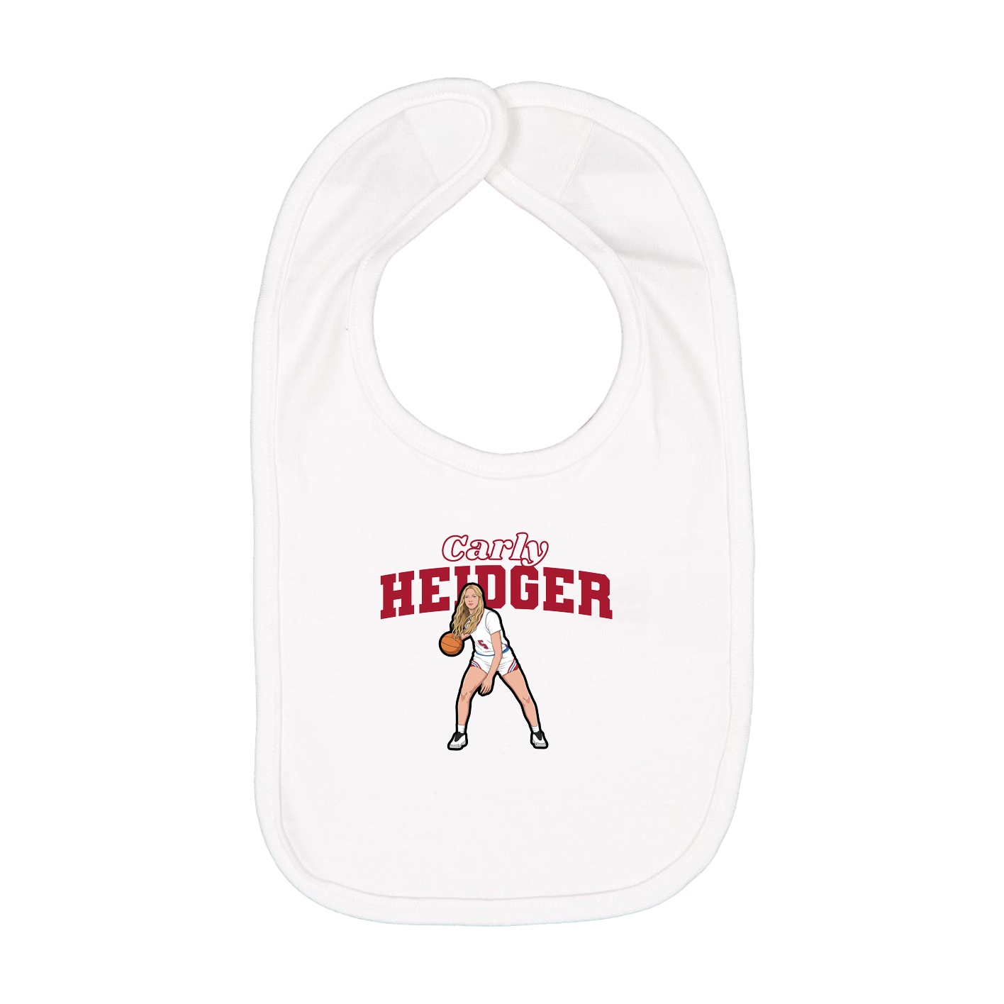 Infant Bib — Name Arch in White