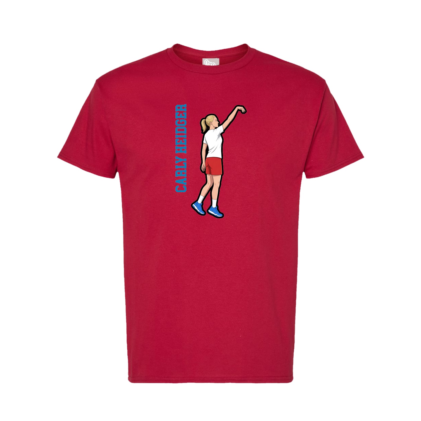 Tee — Name Vertical in Crimson
