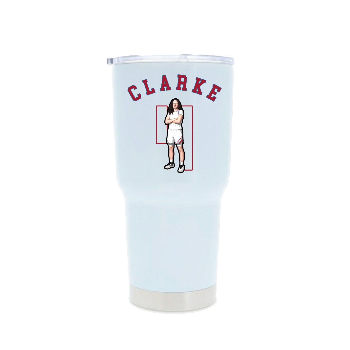 30oz Stainless Steel Tumbler — Shirsey Arch in White