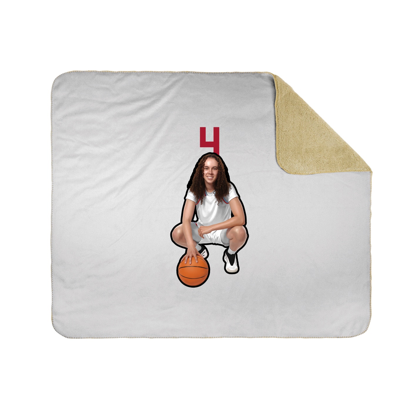 Throw Blanket — Number Top in White