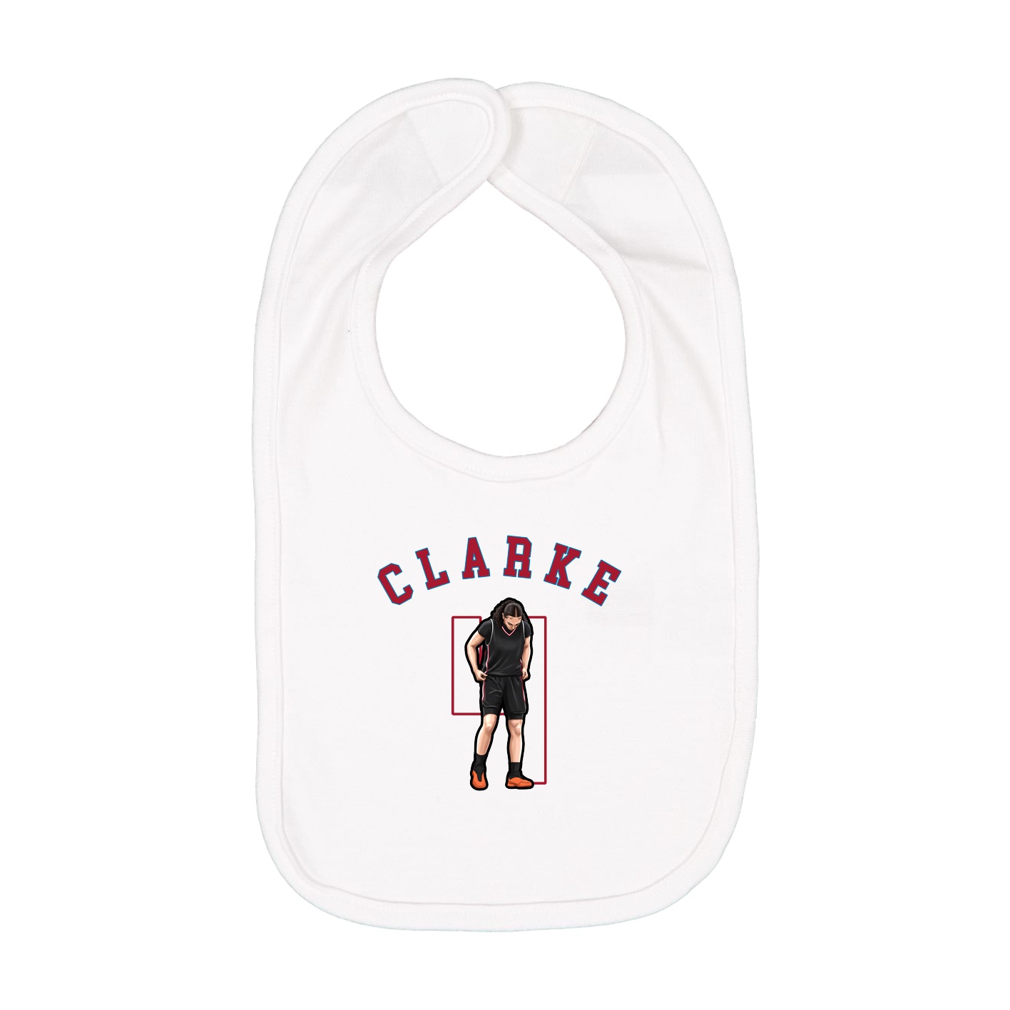 Infant Bib — Shirsey Arch in White