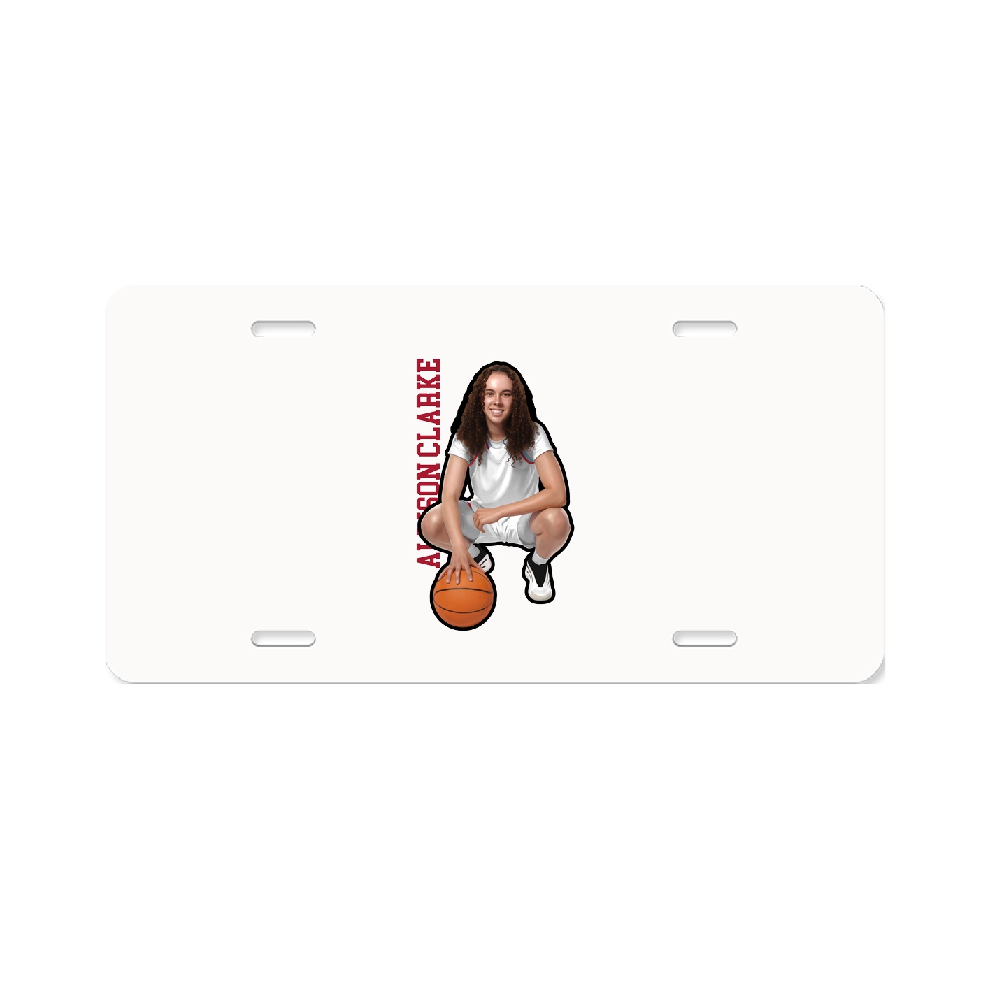 License Plate — Name Vertical in Classic