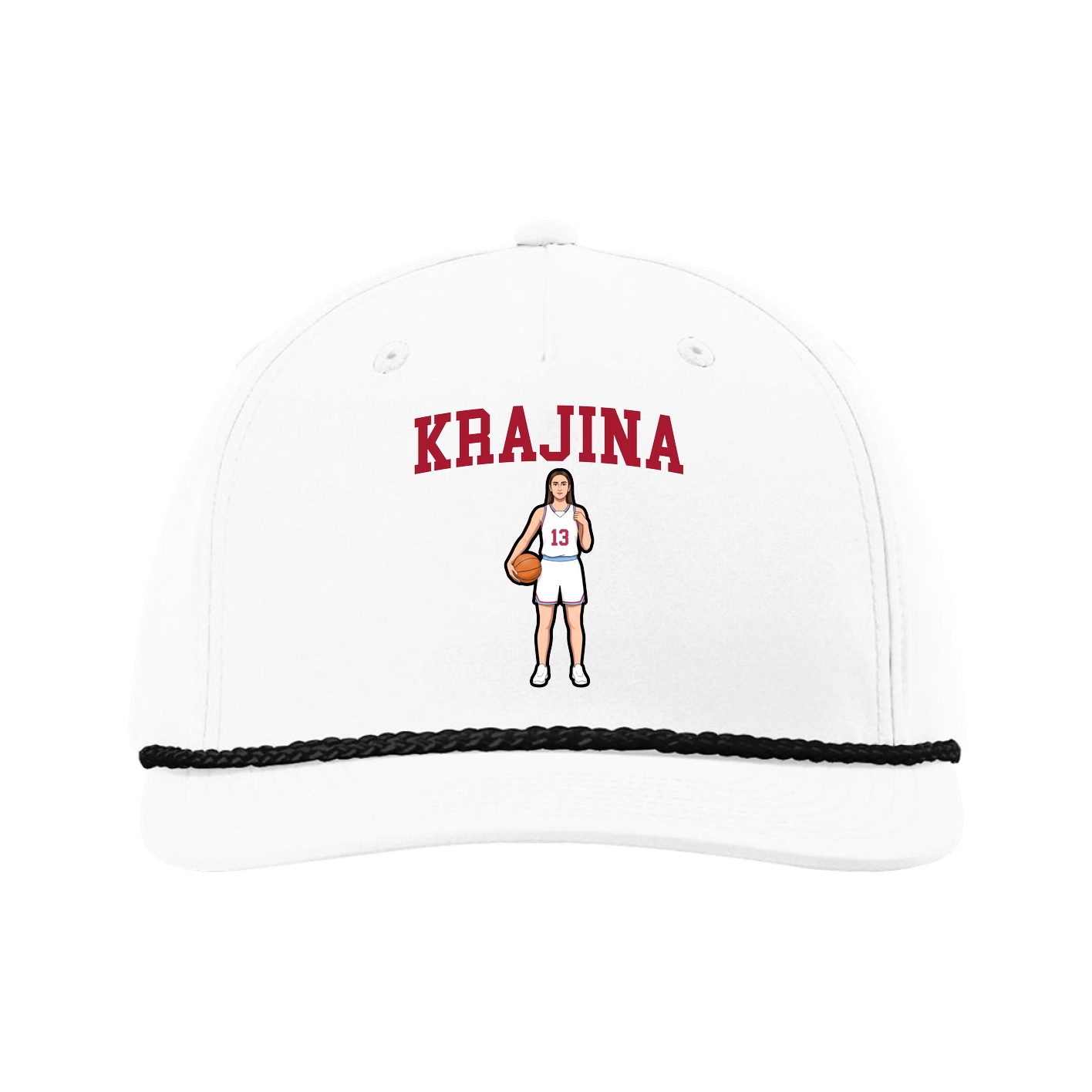 Five-Panel Classic Rope Cap — Shirsey in White