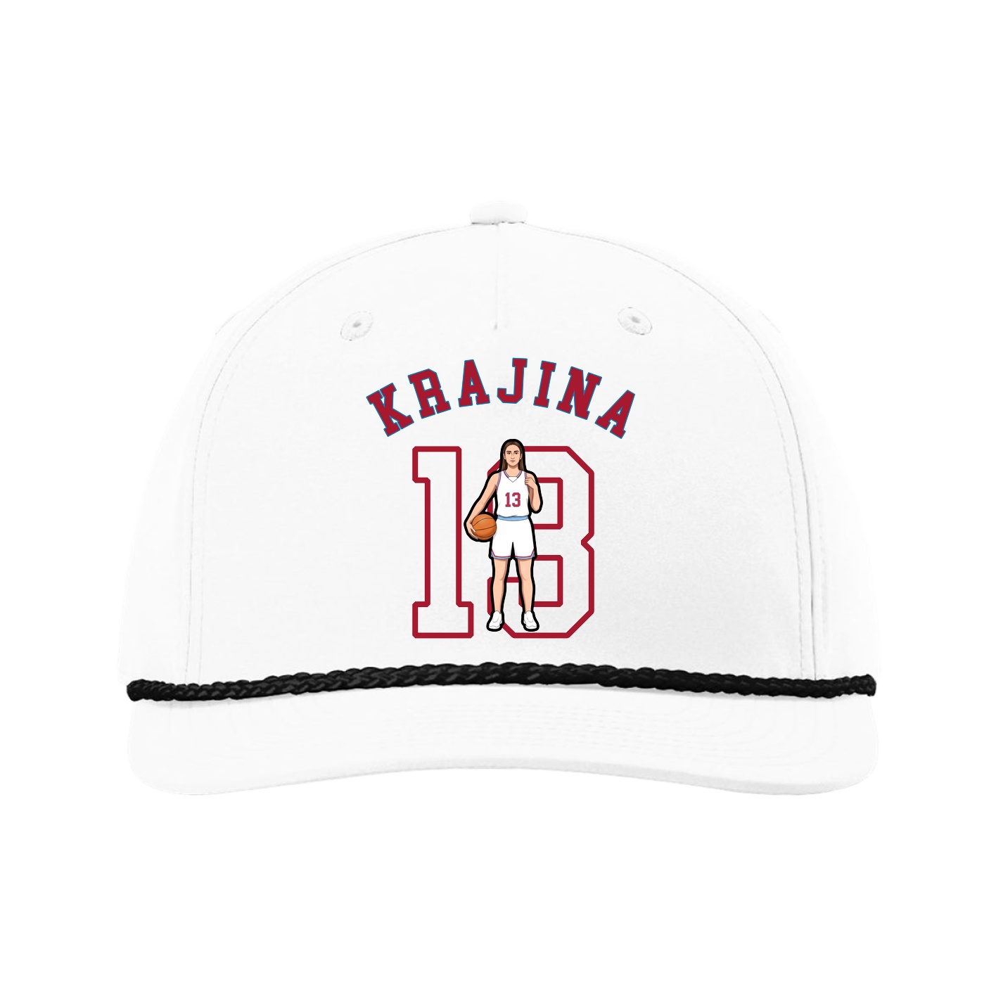 Five-Panel Classic Rope Cap — Shirsey Arch in White