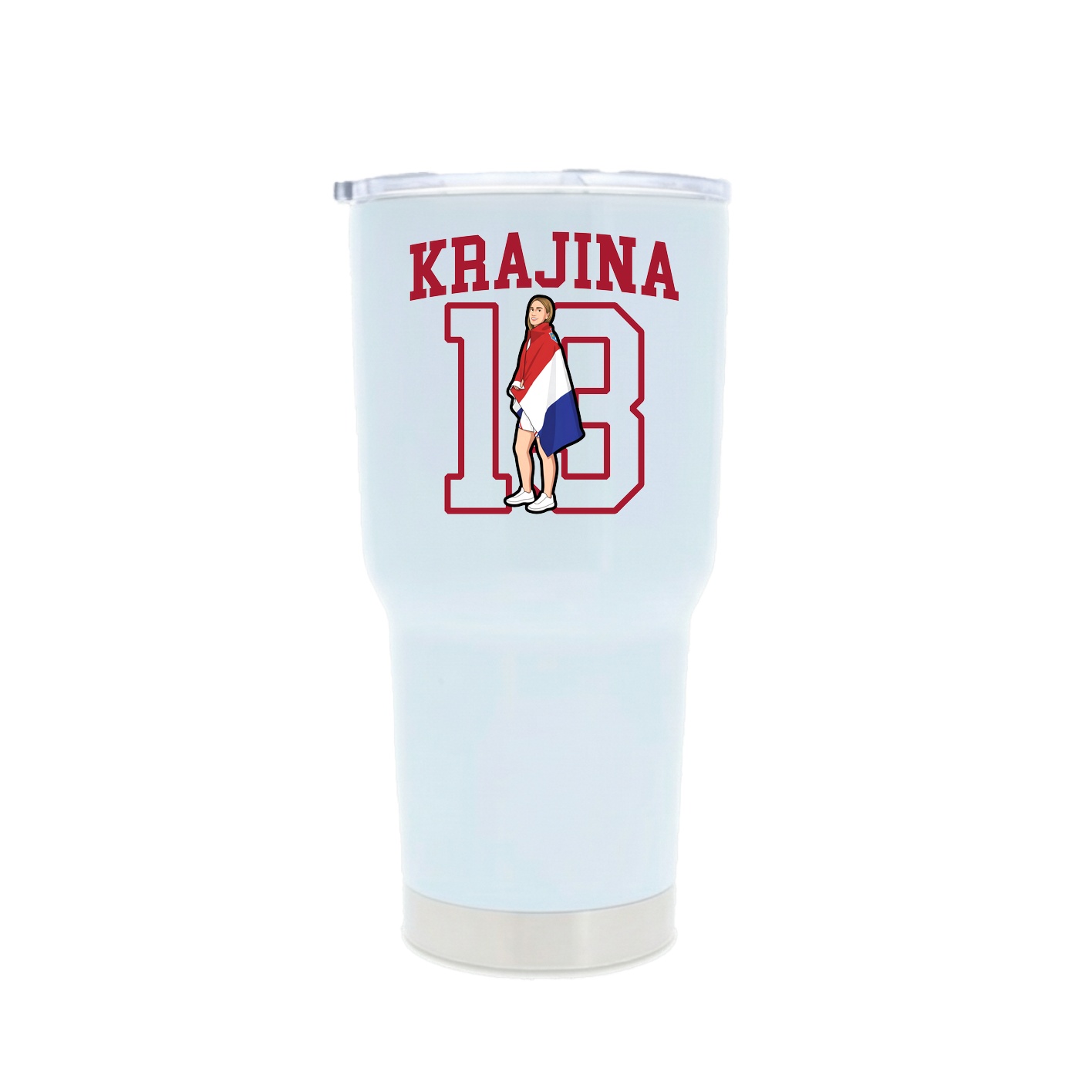 30oz Stainless Steel Tumbler — Shirsey in White
